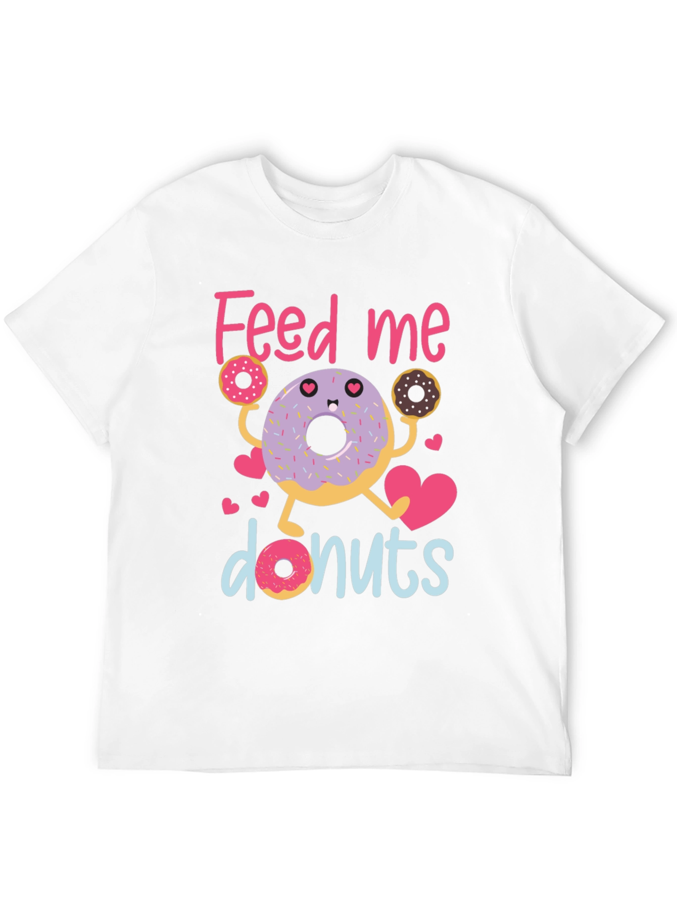 Feed Me Donuts T-Shirt - Cute Donut Lover Tee