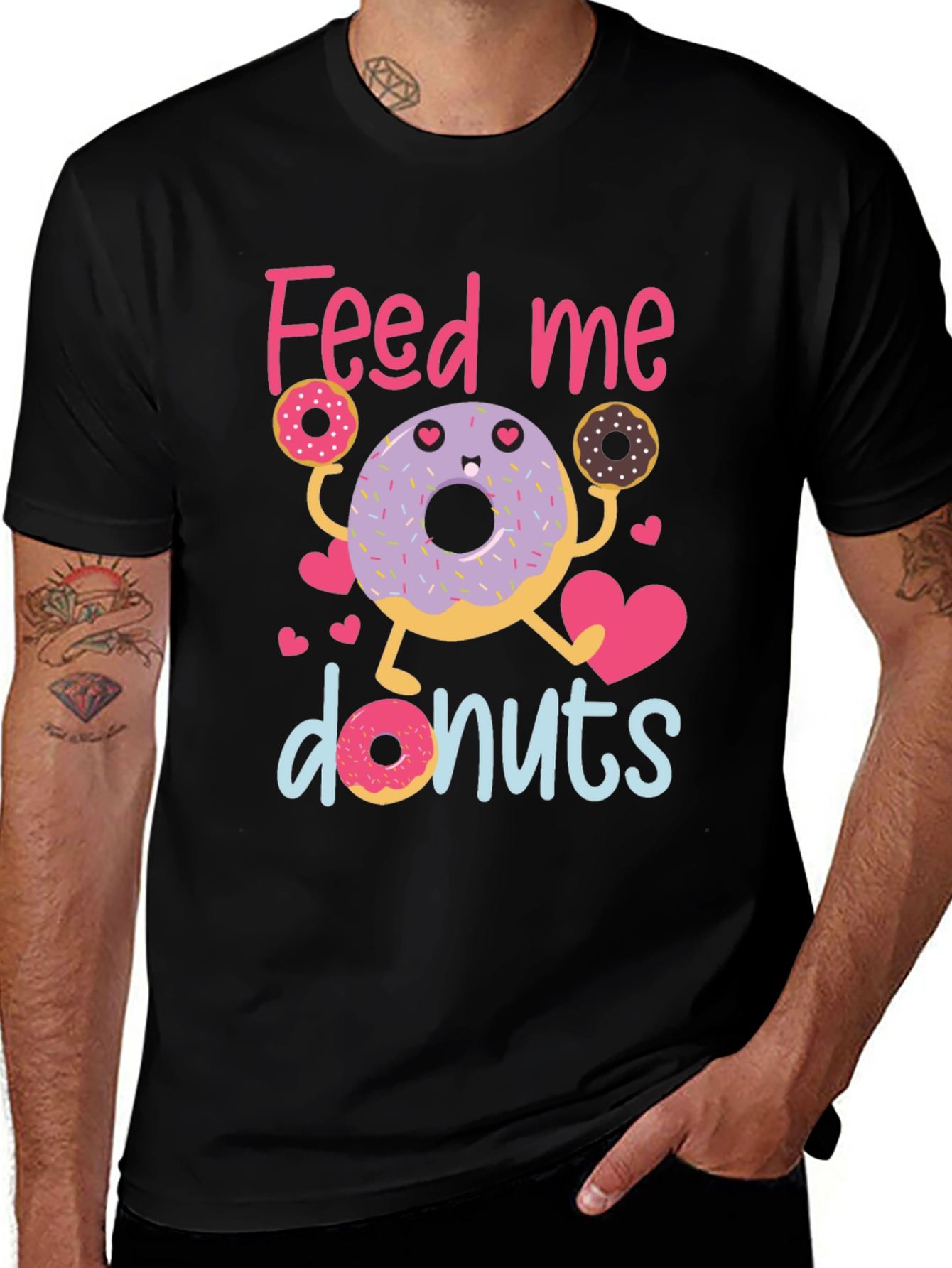 Feed Me Donuts T-Shirt - Cute Donut Lover Tee