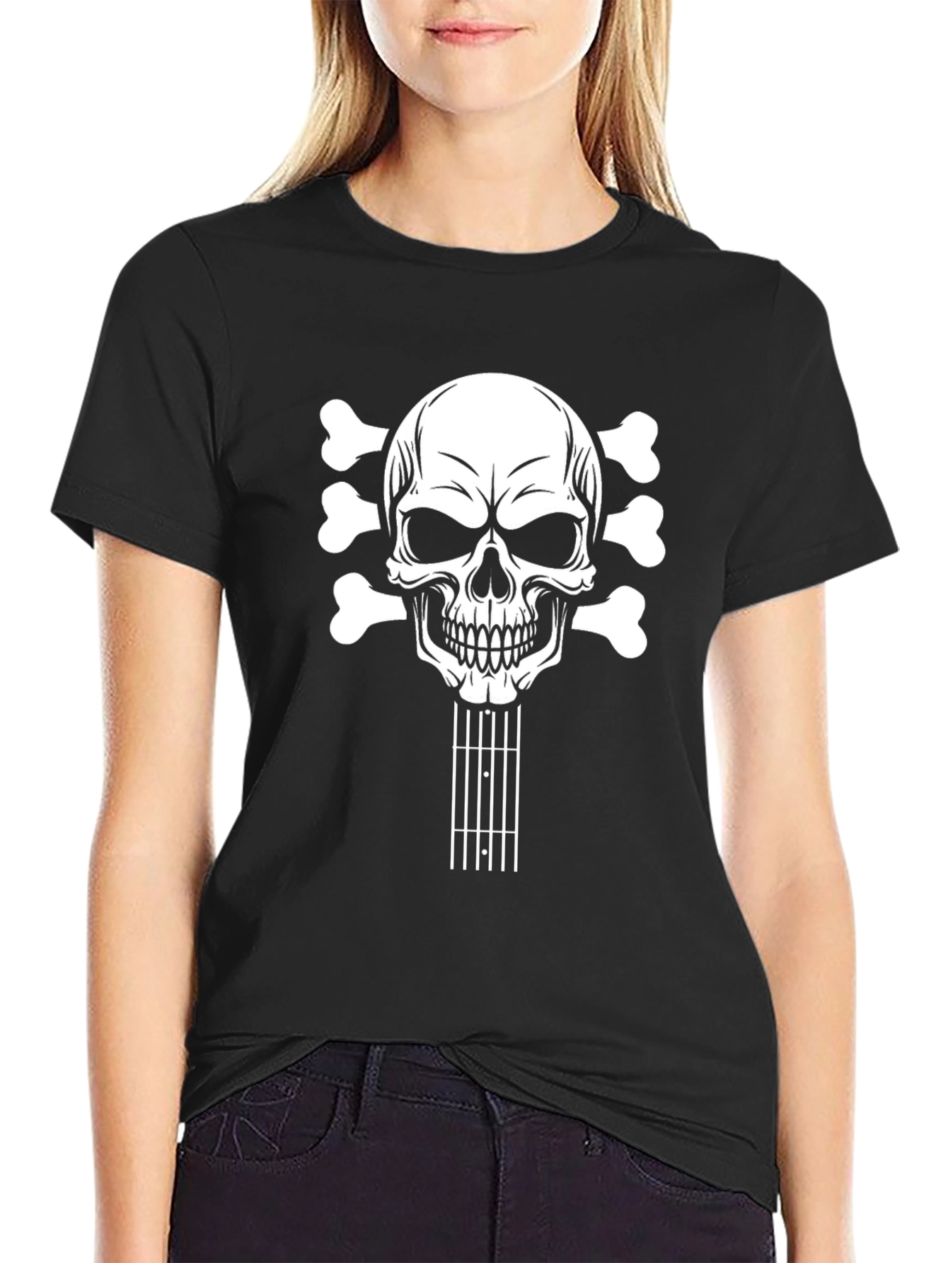 Skull Guitar Black T-Shirt