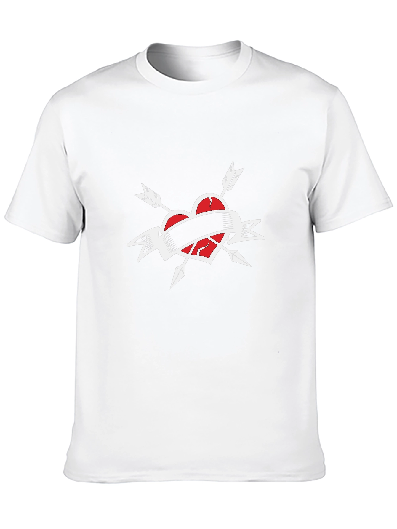 Broken Heart Arrow T-Shirt - Black