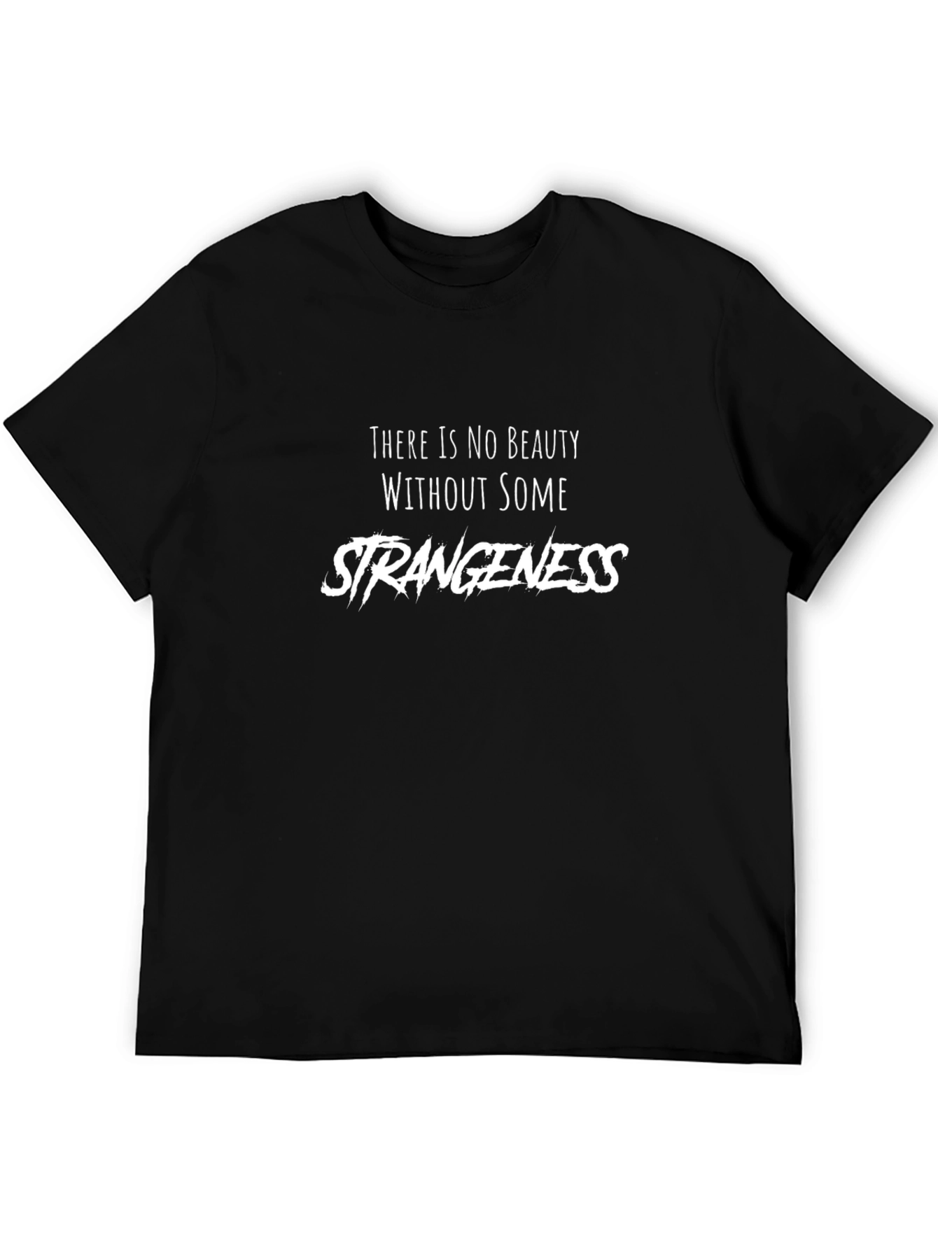 Beauty Without Strangeness Black Graphic T-Shirt