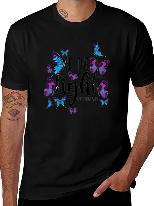 Be The Light Butterfly Graphic T-Shirt
