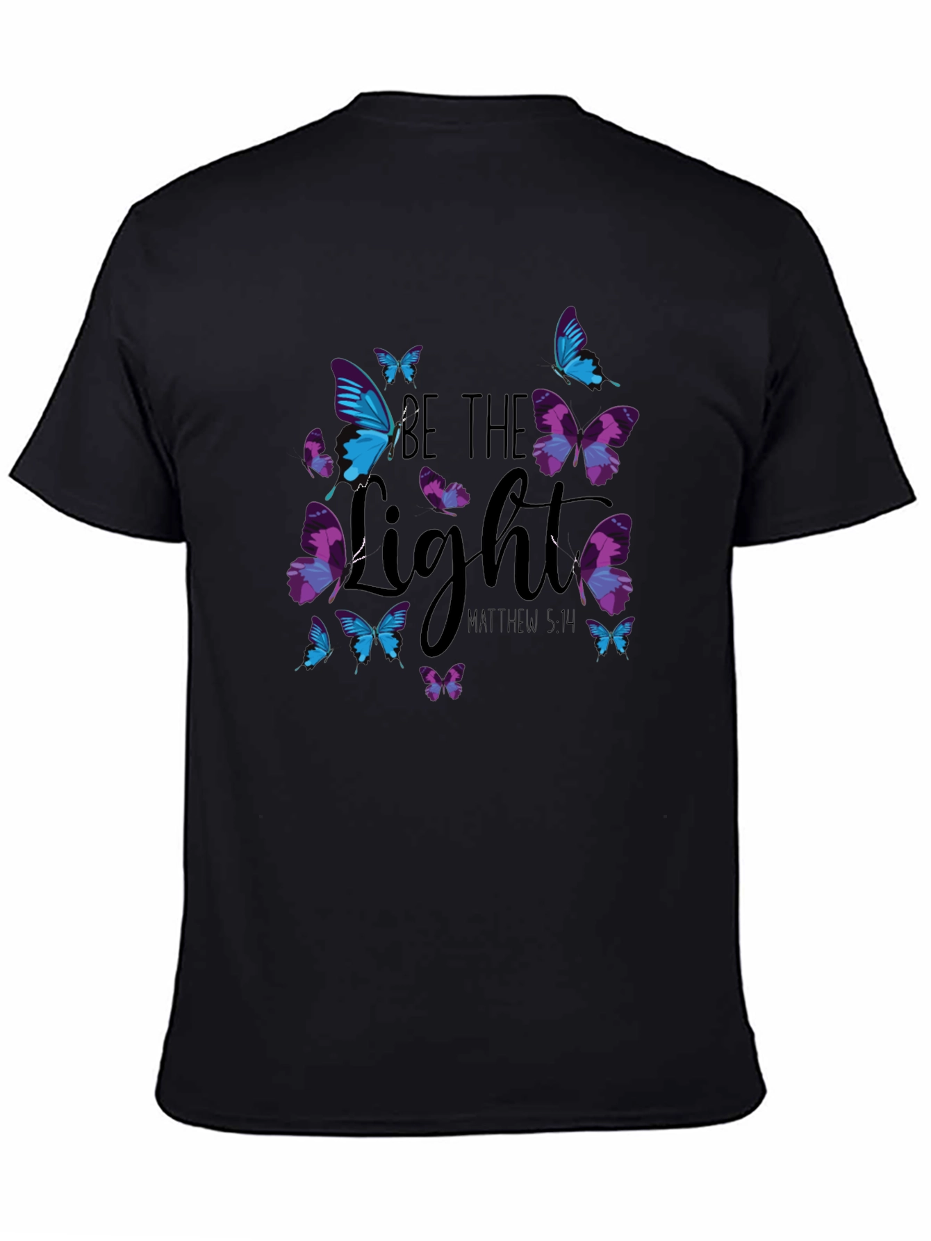 Be The Light Butterfly Graphic T-Shirt
