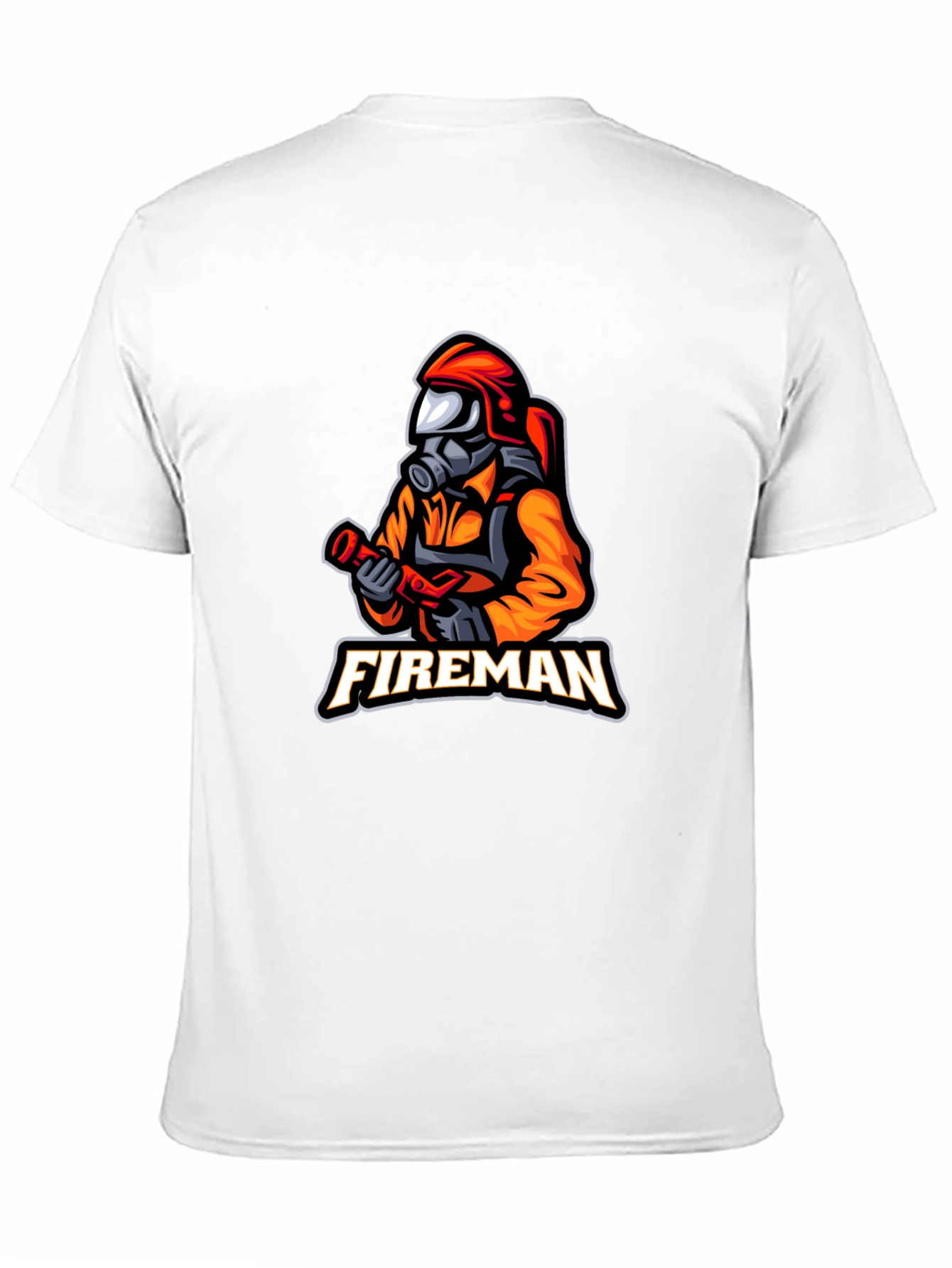 Fireman Graphic T-Shirt - Black Casual Tee