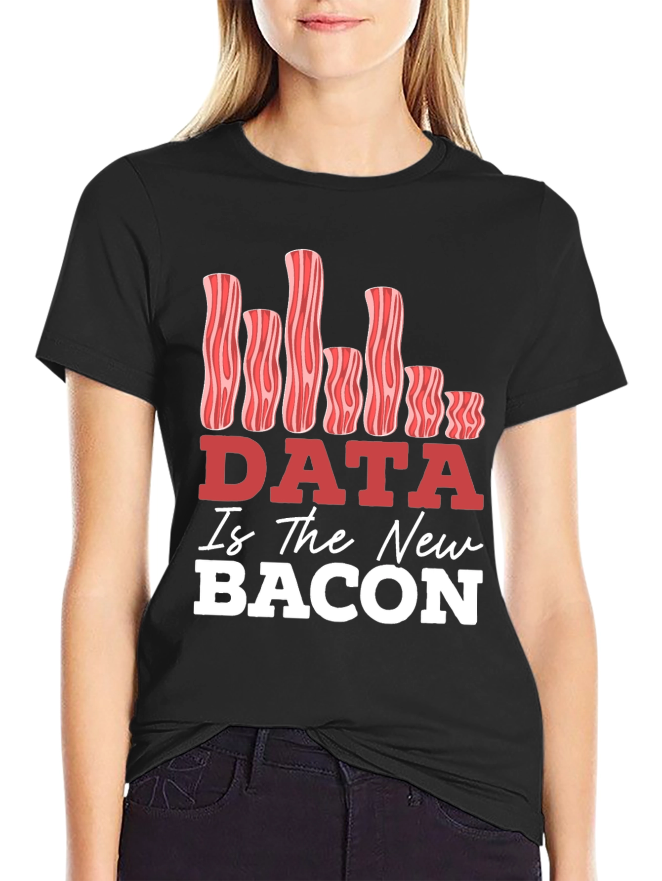 Data Is The New Bacon Graphic T-Shirt