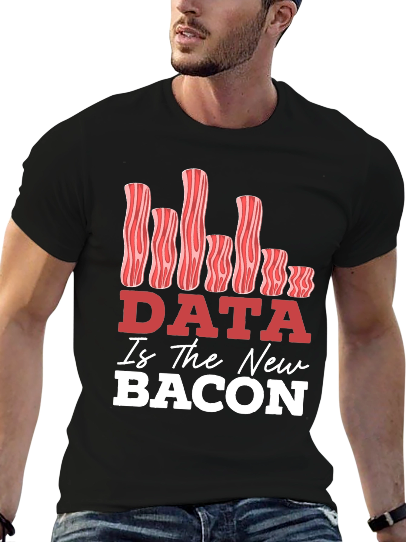 Data Is The New Bacon Graphic T-Shirt