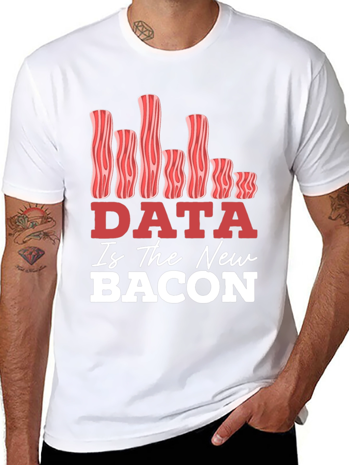 Data Is The New Bacon Graphic T-Shirt