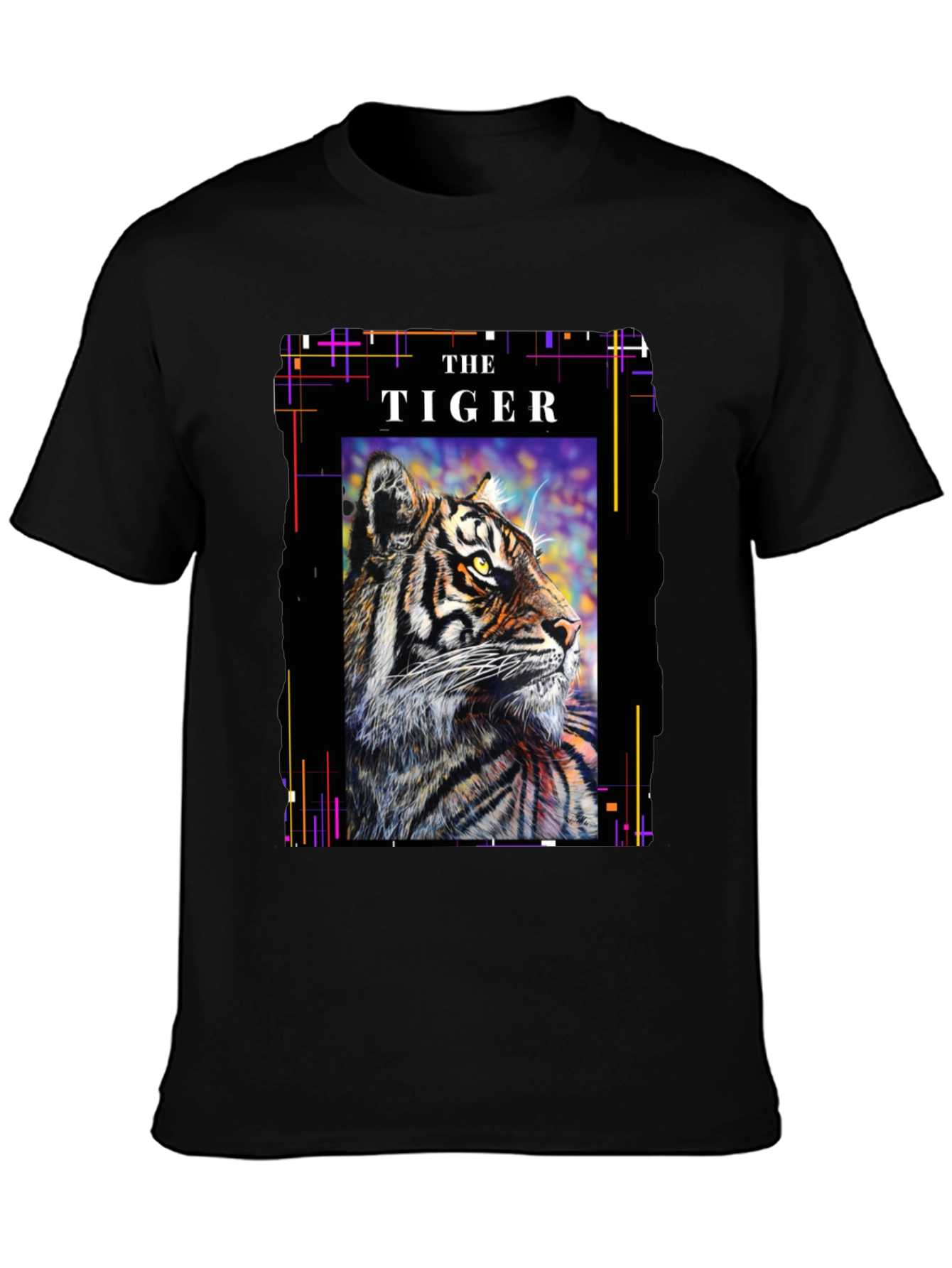 The Tiger Graphic T-Shirt - Stylish Black Tee