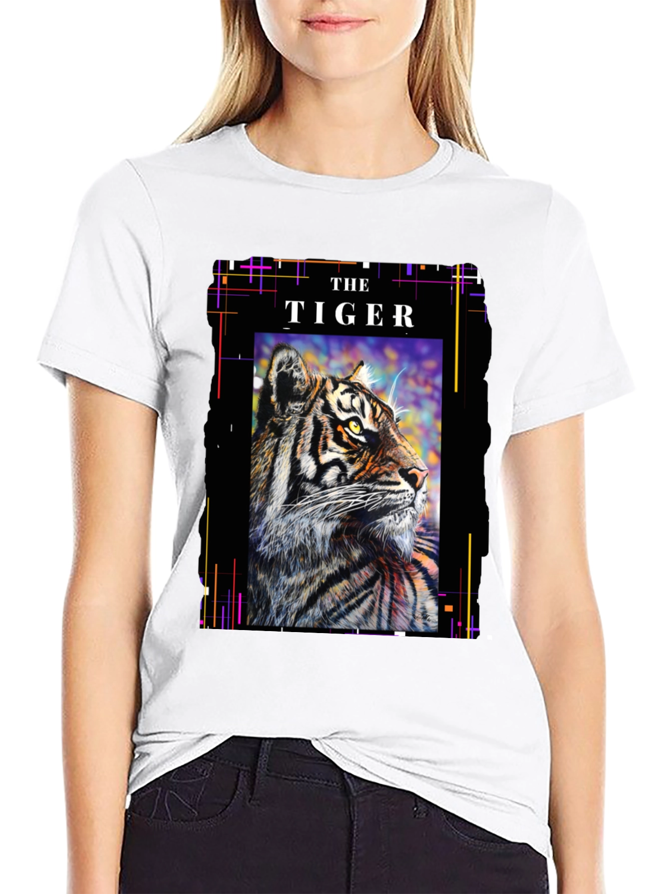 The Tiger Graphic T-Shirt - Stylish Black Tee