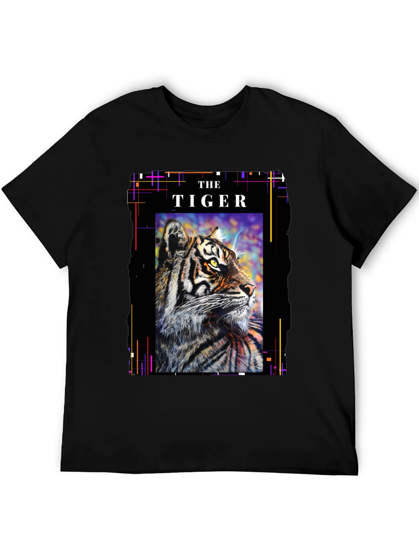 The Tiger Graphic T-Shirt - Stylish Black Tee