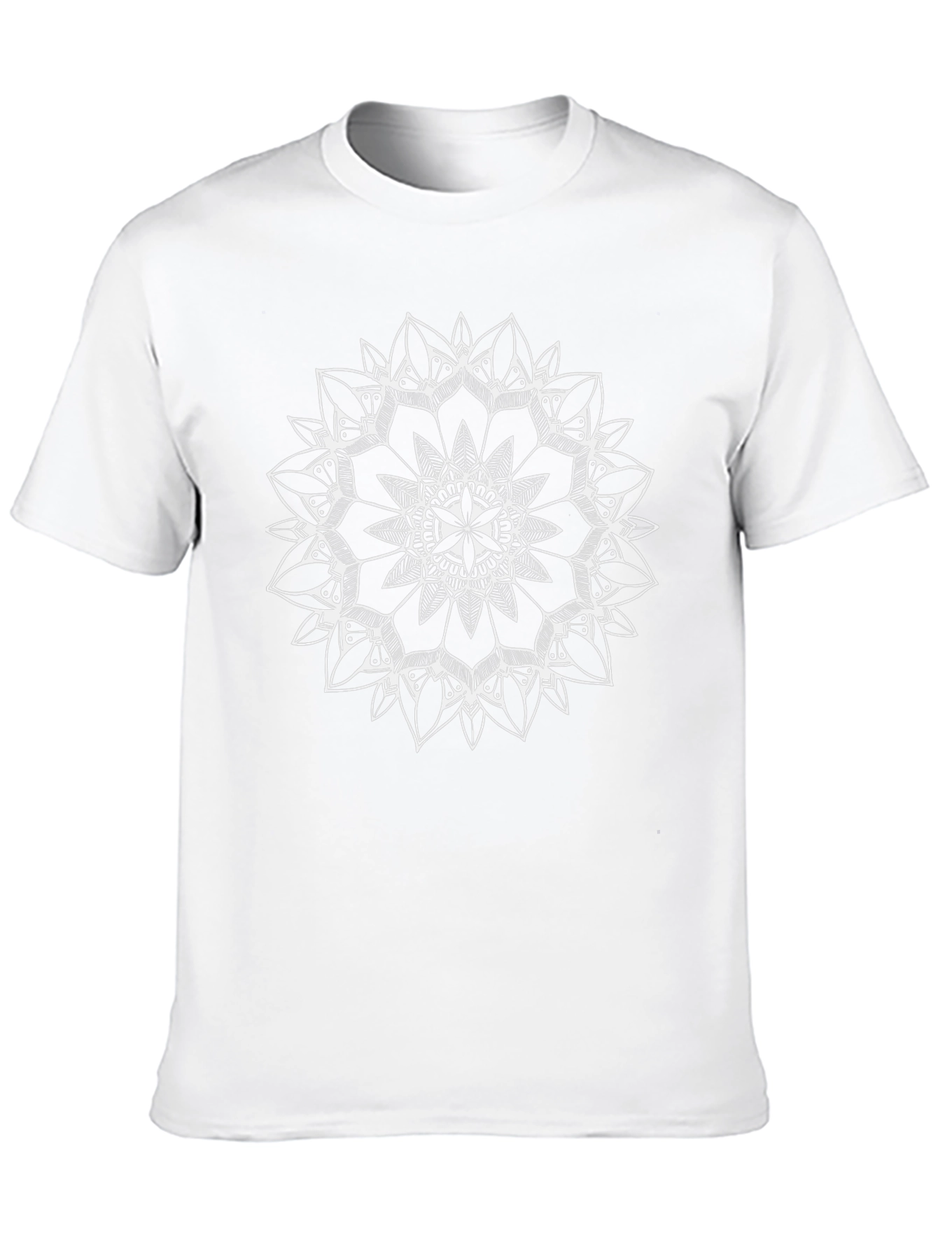 Black T-Shirt with Mandala Graphic