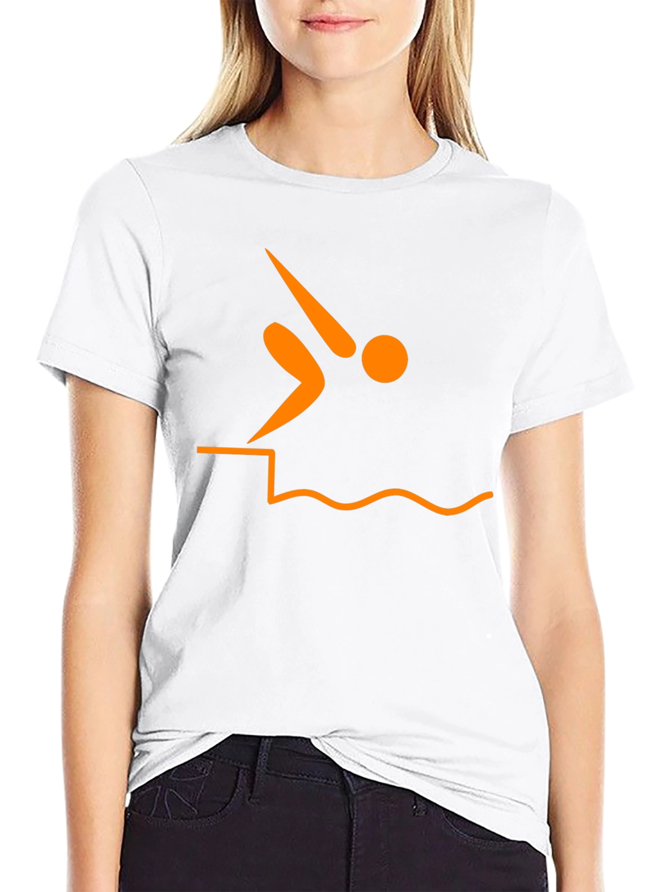 Diver Silhouette Graphic Tee - Black T-Shirt