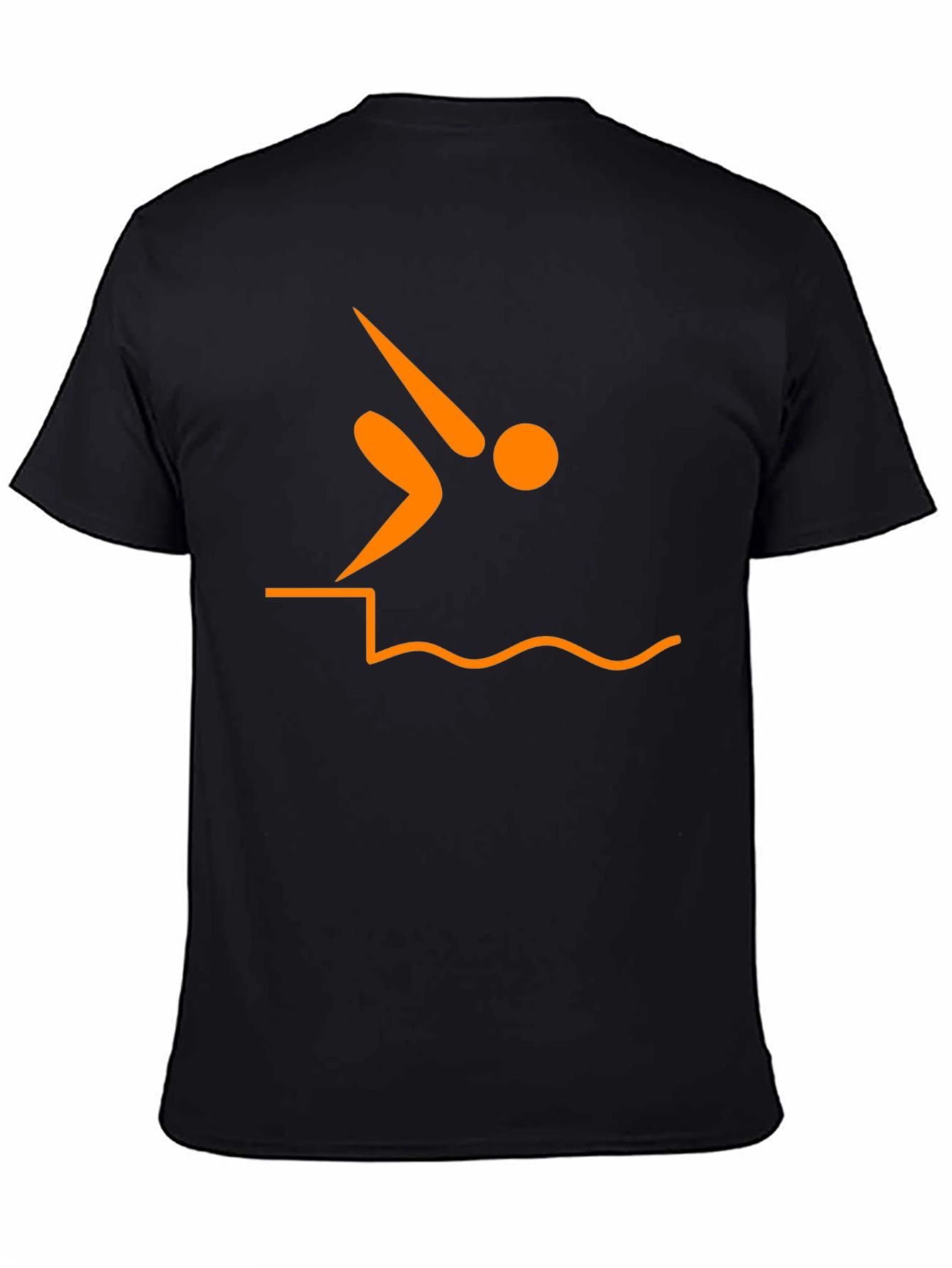 Diver Silhouette Graphic Tee - Black T-Shirt