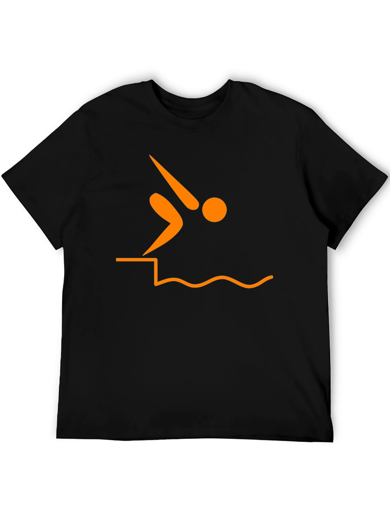 Diver Silhouette Graphic Tee - Black T-Shirt
