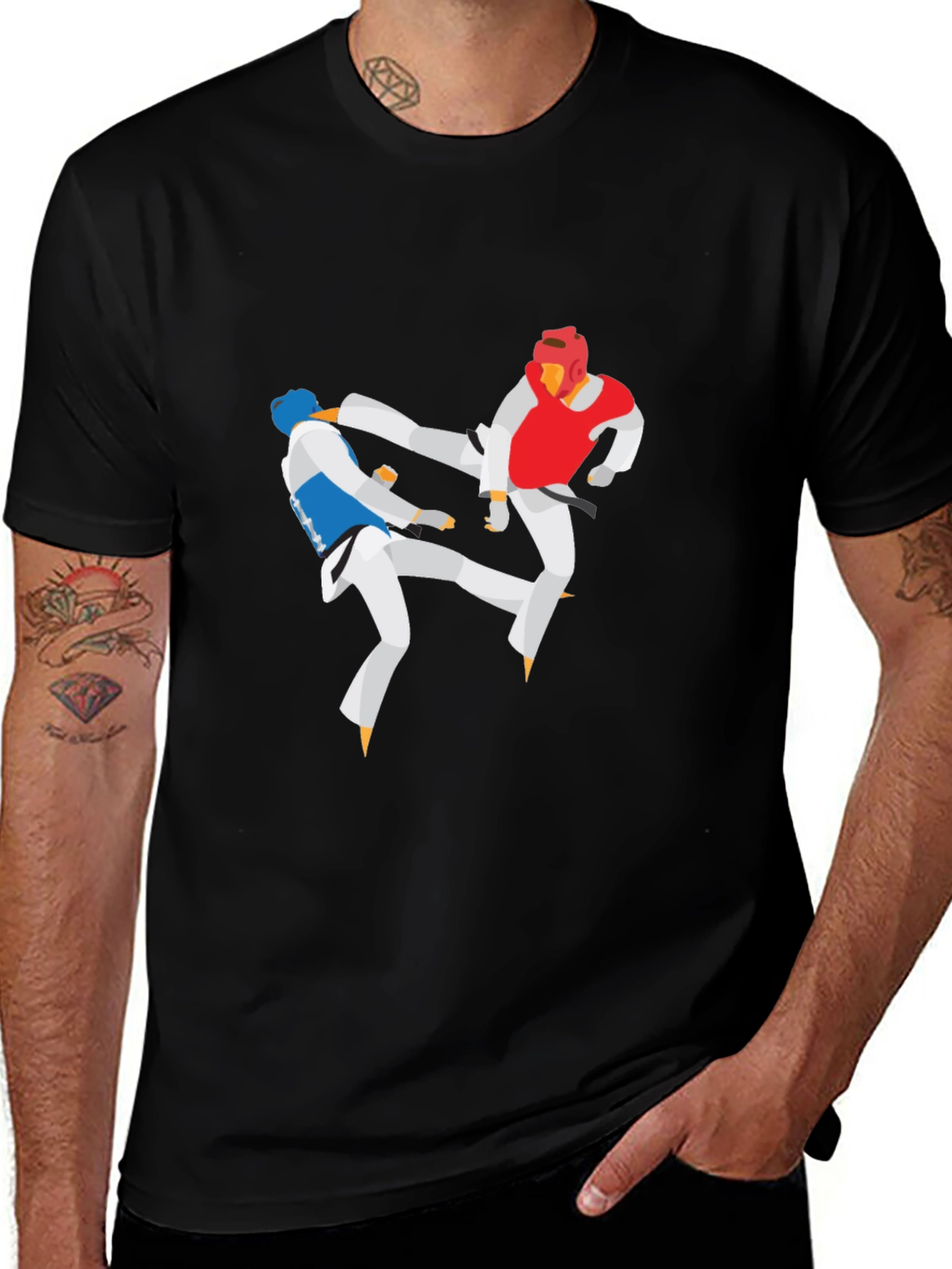 Taekwondo Black T-Shirt Martial Arts Graphic Tee