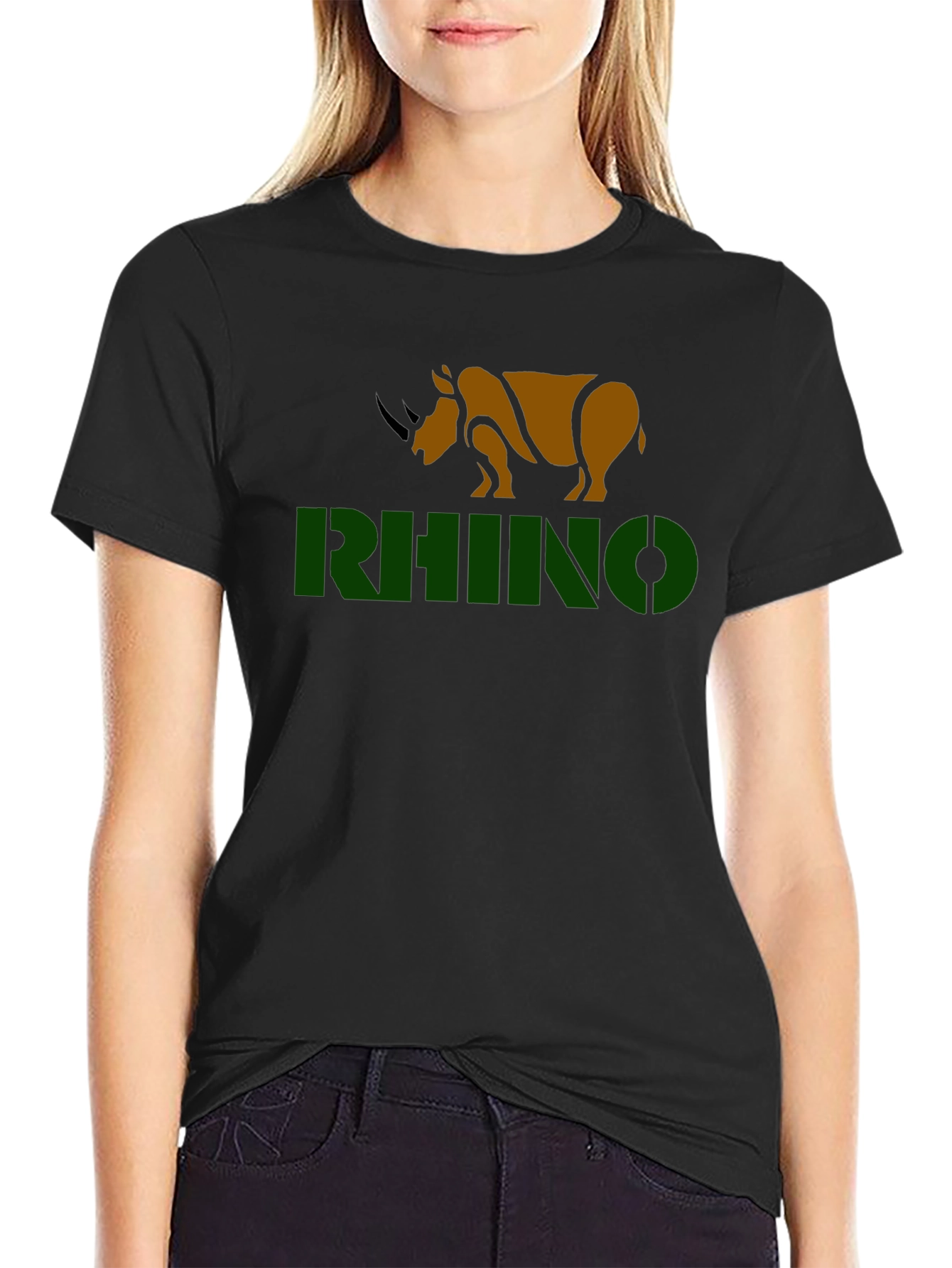 Rhino Graphic T-Shirt - Black Tee