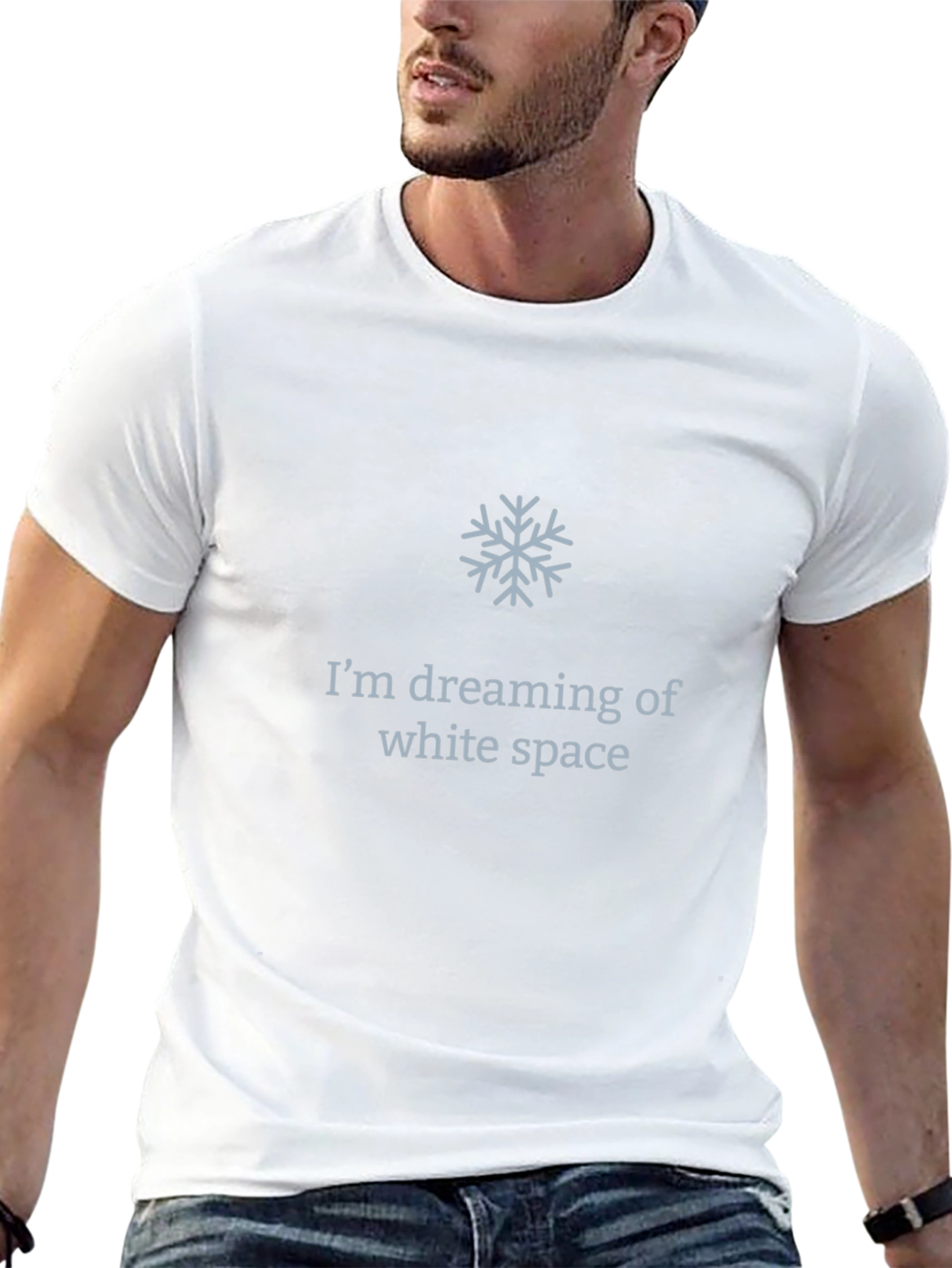 Dreaming of White Space Black T-Shirt