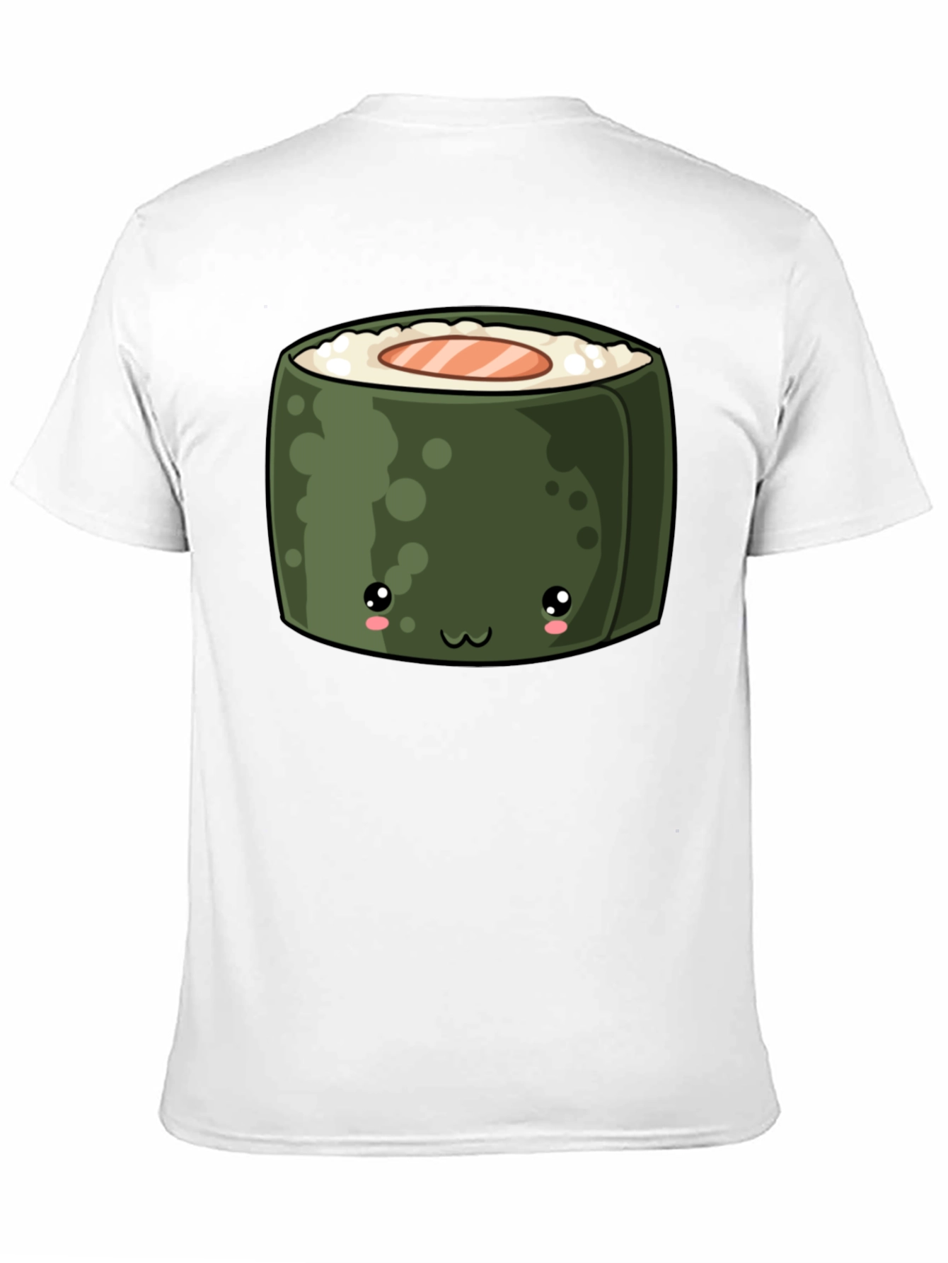 Kawaii Sushi Roll Graphic T-Shirt - Unisex Black Tee
