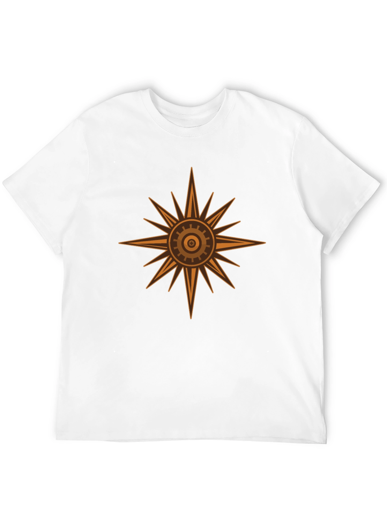 Steampunk Sunburst Tee - Black Cotton Graphic T-Shirt