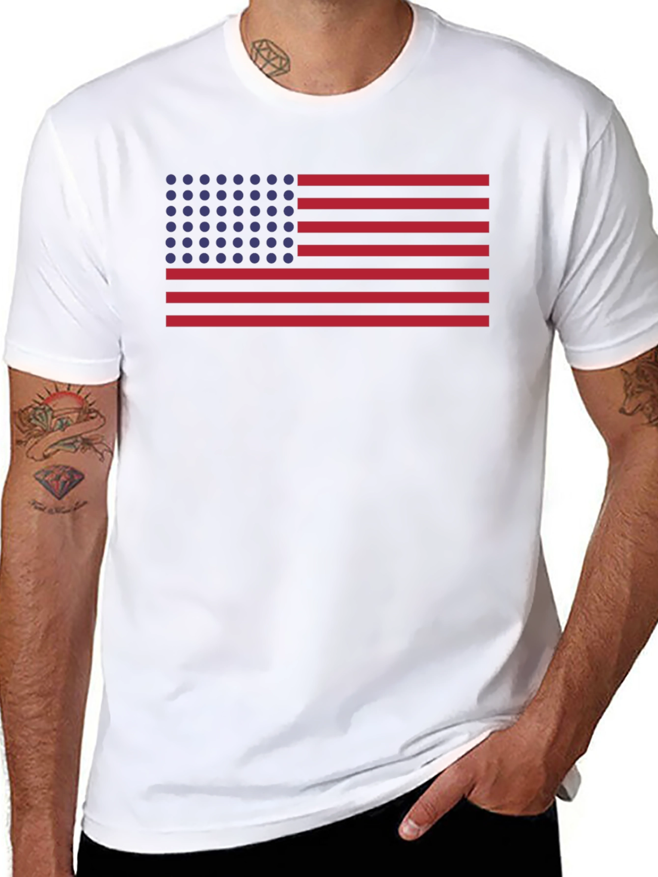 Retro American Flag Graphic T-Shirt