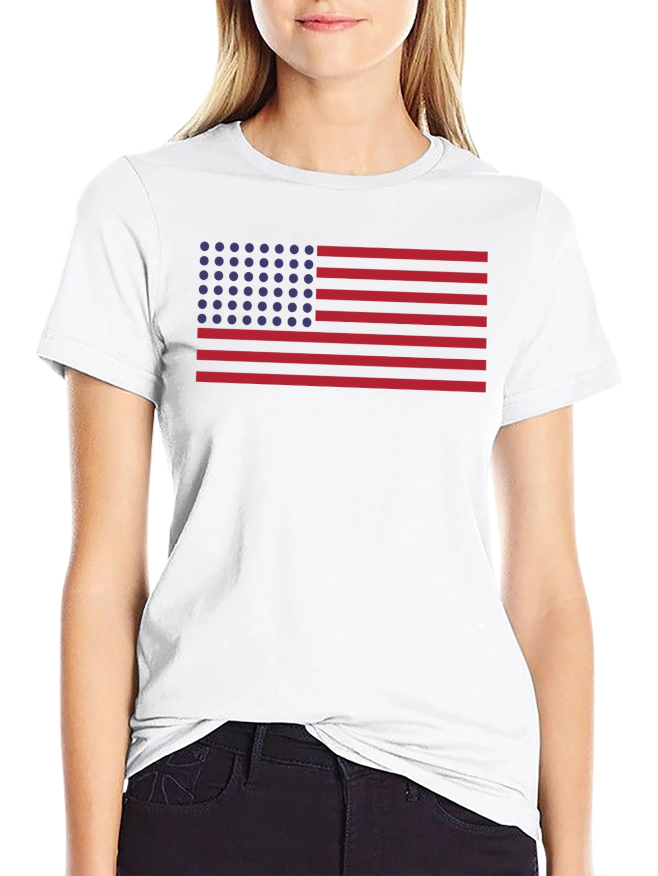 Retro American Flag Graphic T-Shirt