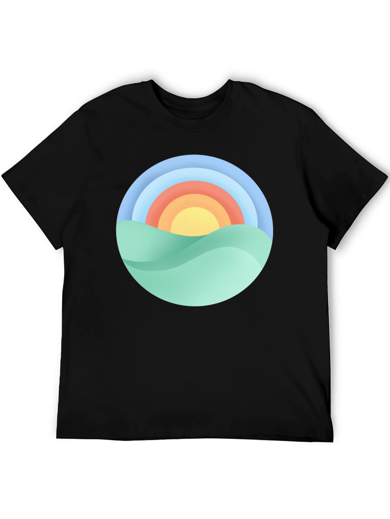 Sunset Graphic Print Crew Neck T-Shirt