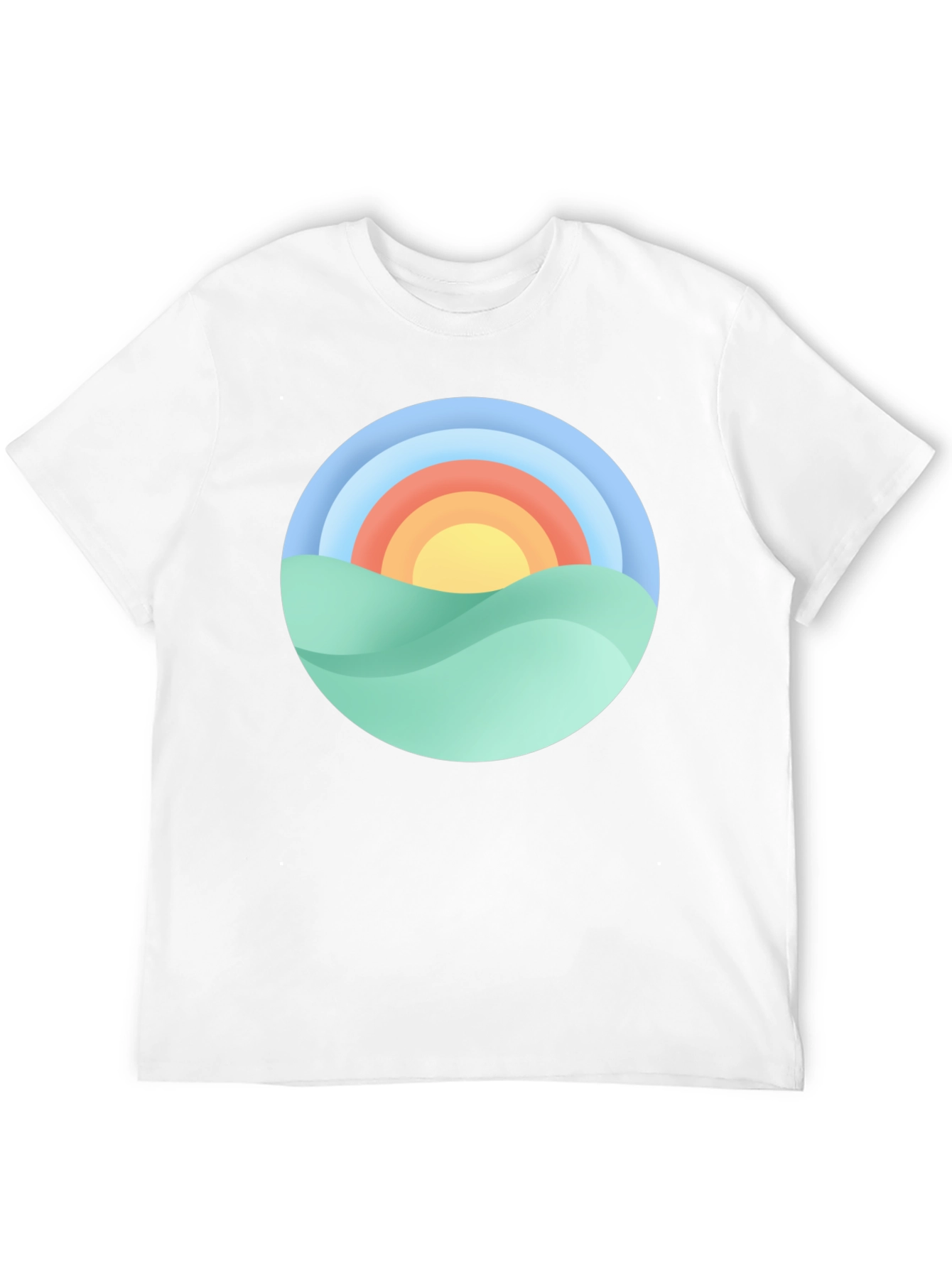 Sunset Graphic Print Crew Neck T-Shirt