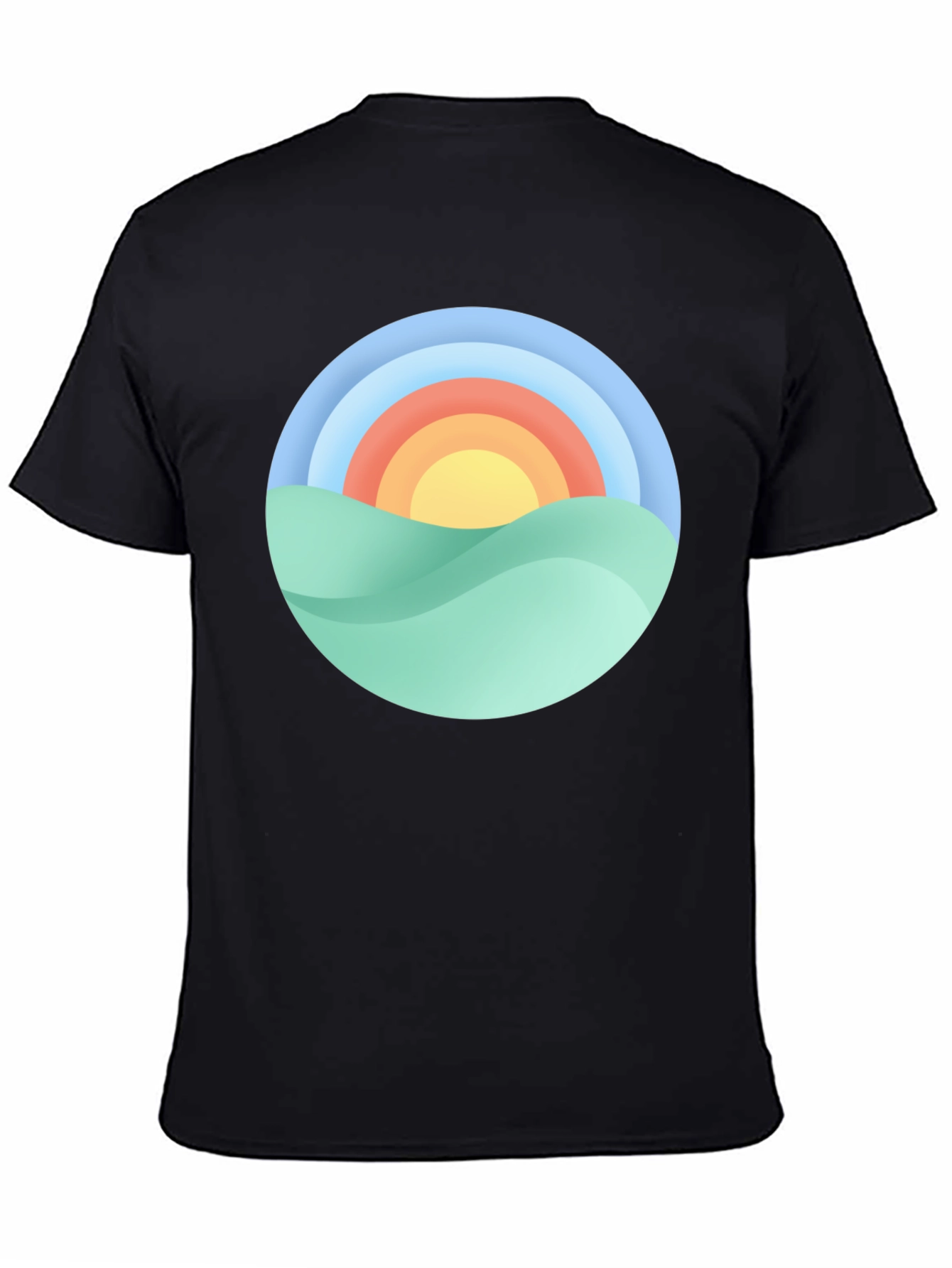 Sunset Graphic Print Crew Neck T-Shirt