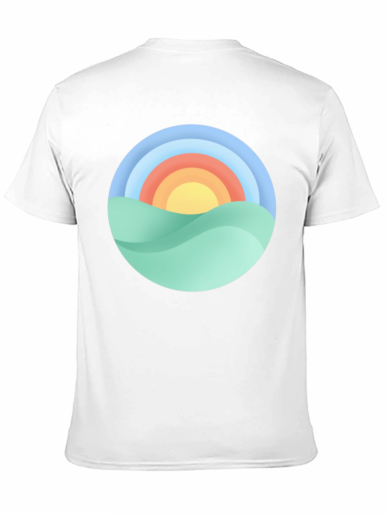 Sunset Graphic Print Crew Neck T-Shirt