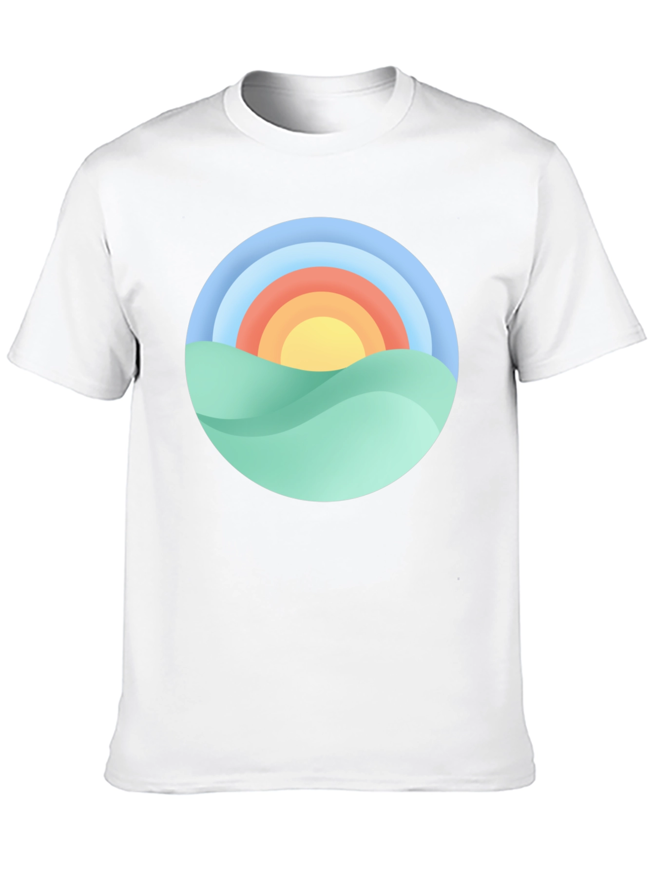 Sunset Graphic Print Crew Neck T-Shirt