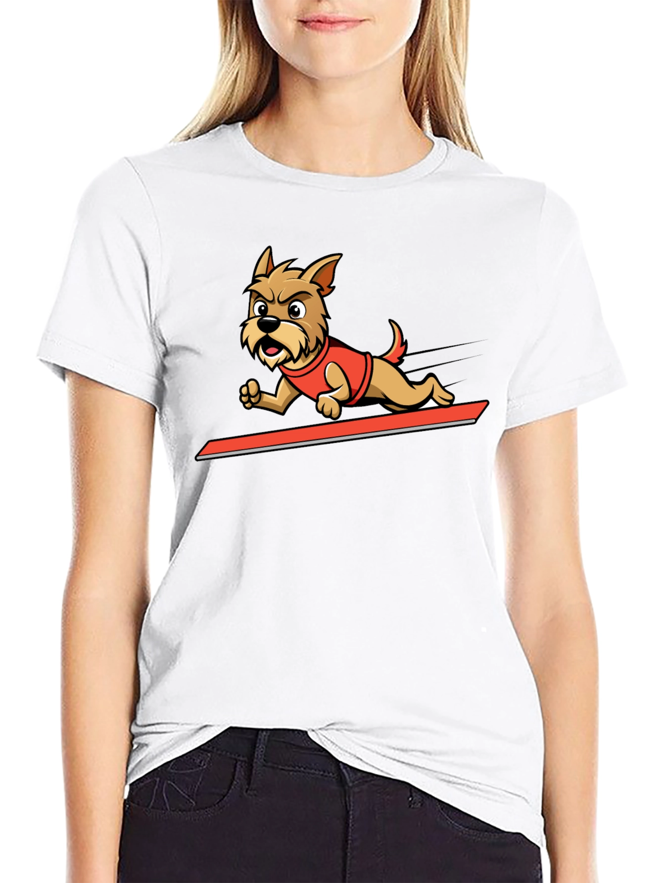 Dog Cartoon Graphic Tee - Cool Animal Design Shirt