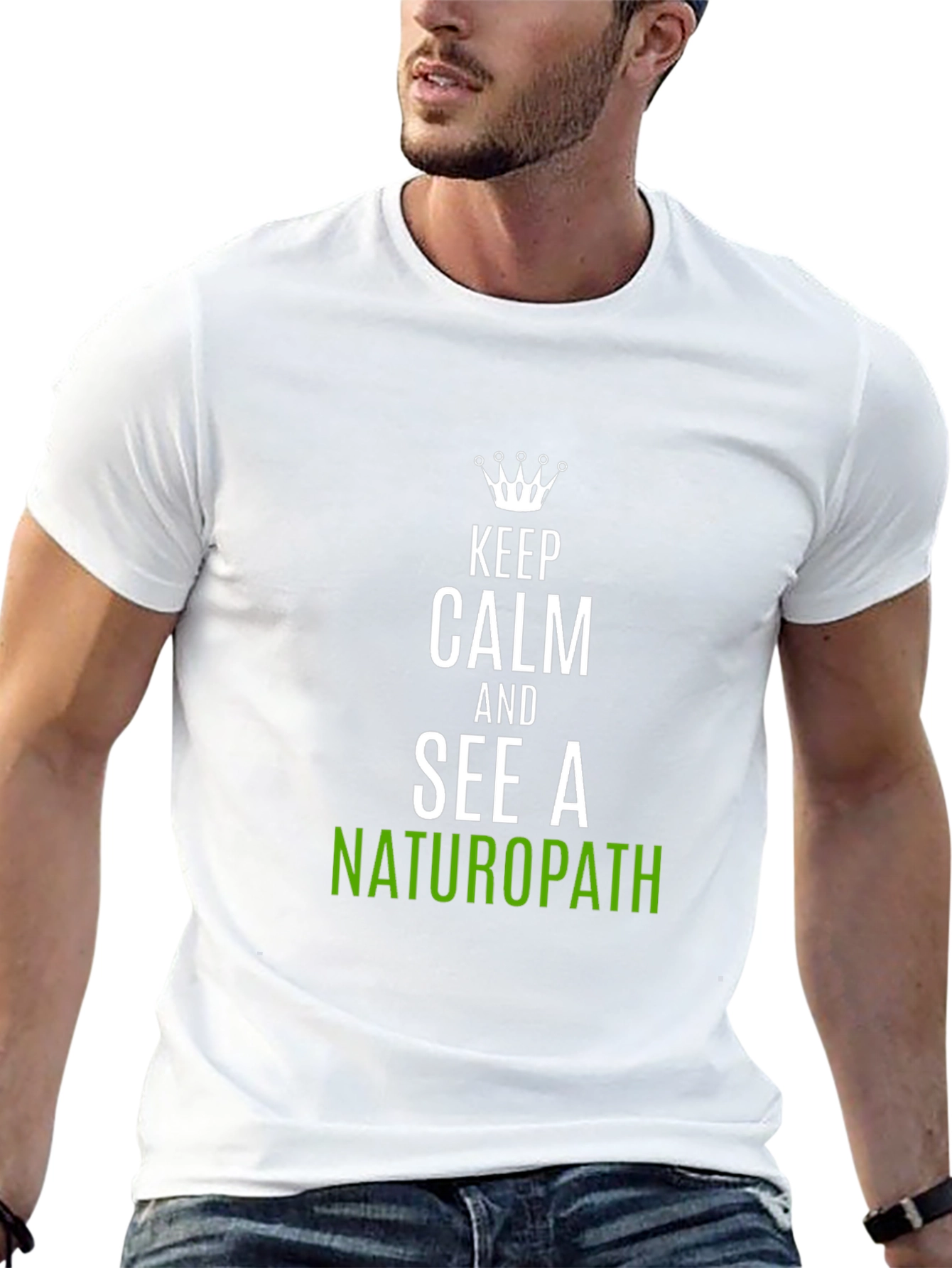 Keep Calm Naturopath T-Shirt Funny Health Tee