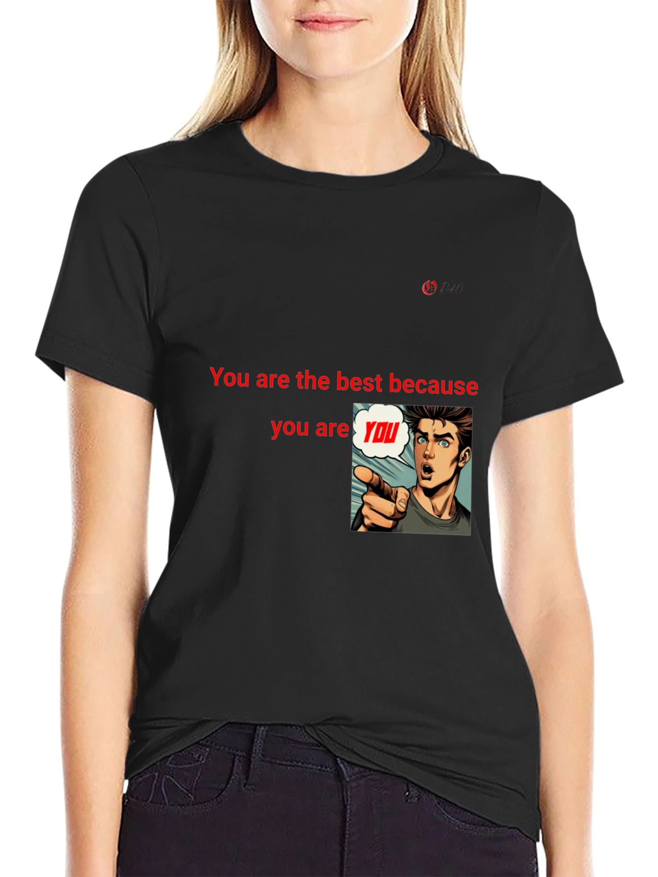 Unique Black T-Shirt: Be Yourself Design