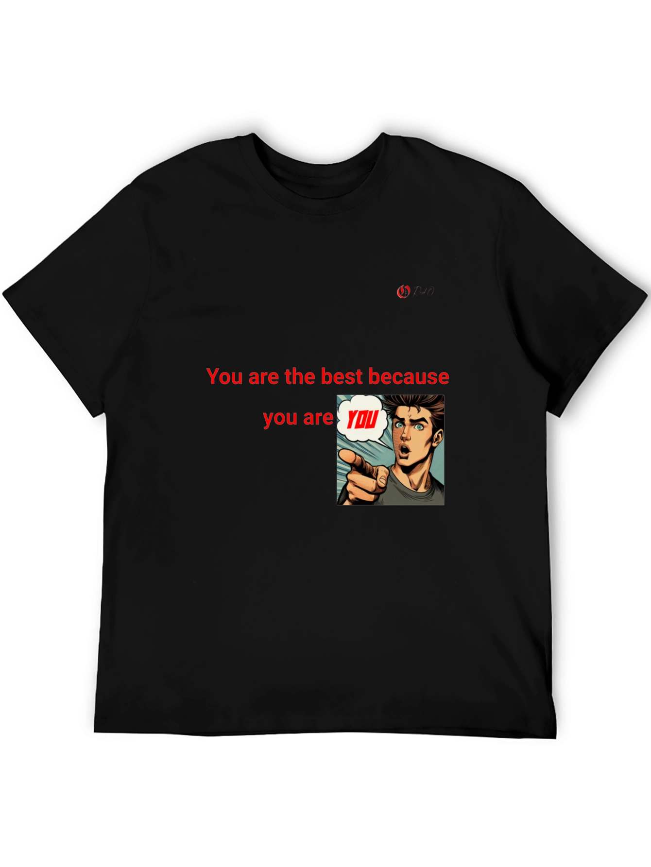 Unique Black T-Shirt: Be Yourself Design