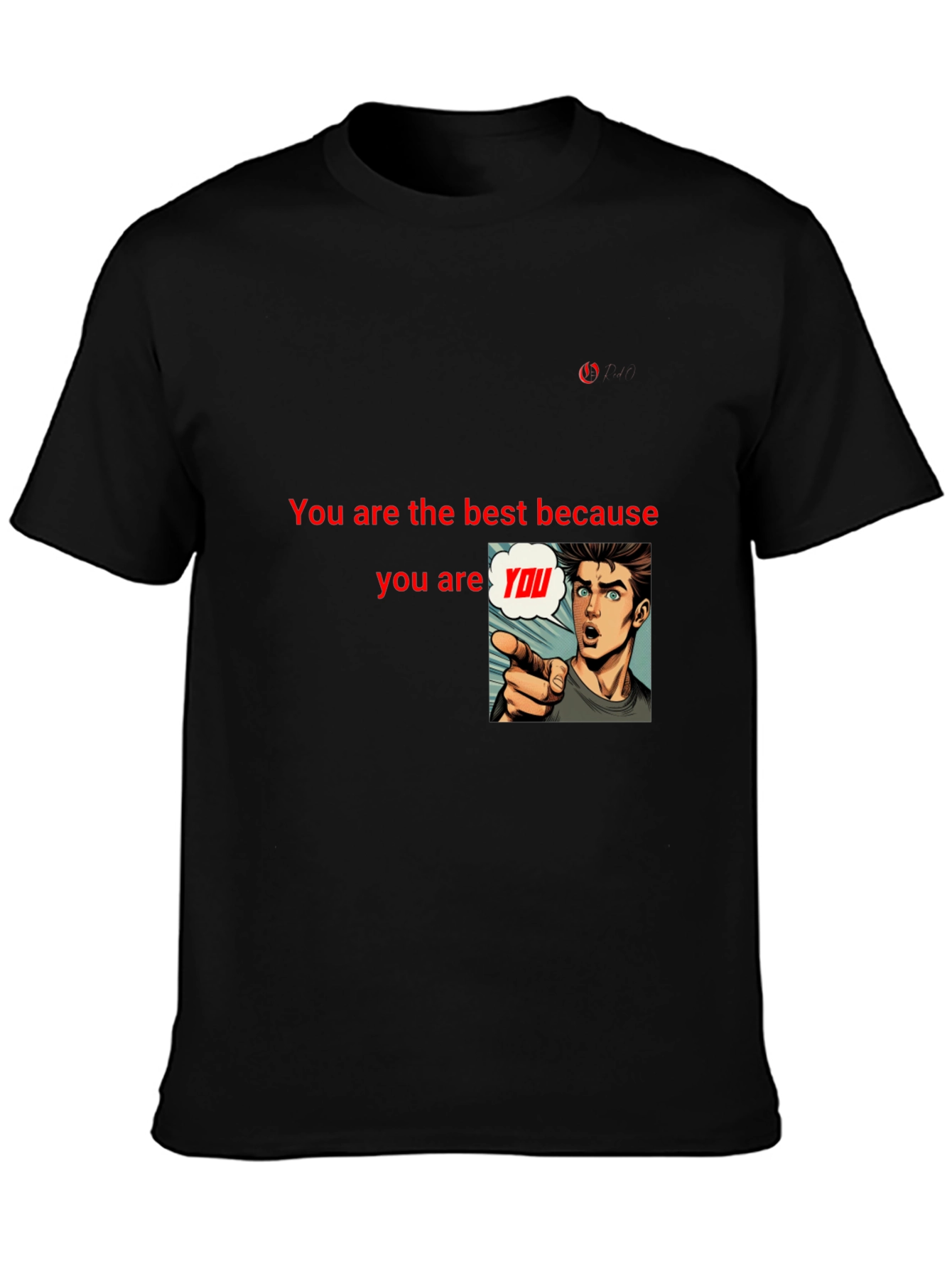 Unique Black T-Shirt: Be Yourself Design