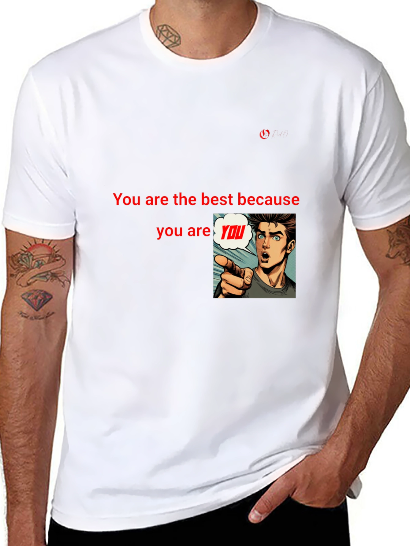 Unique Black T-Shirt: Be Yourself Design