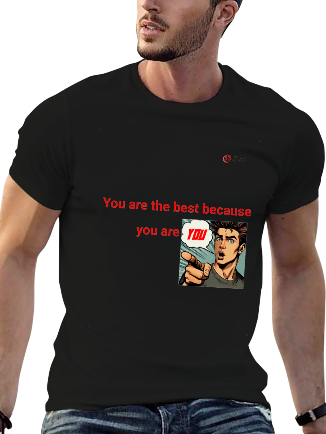 Unique Black T-Shirt: Be Yourself Design