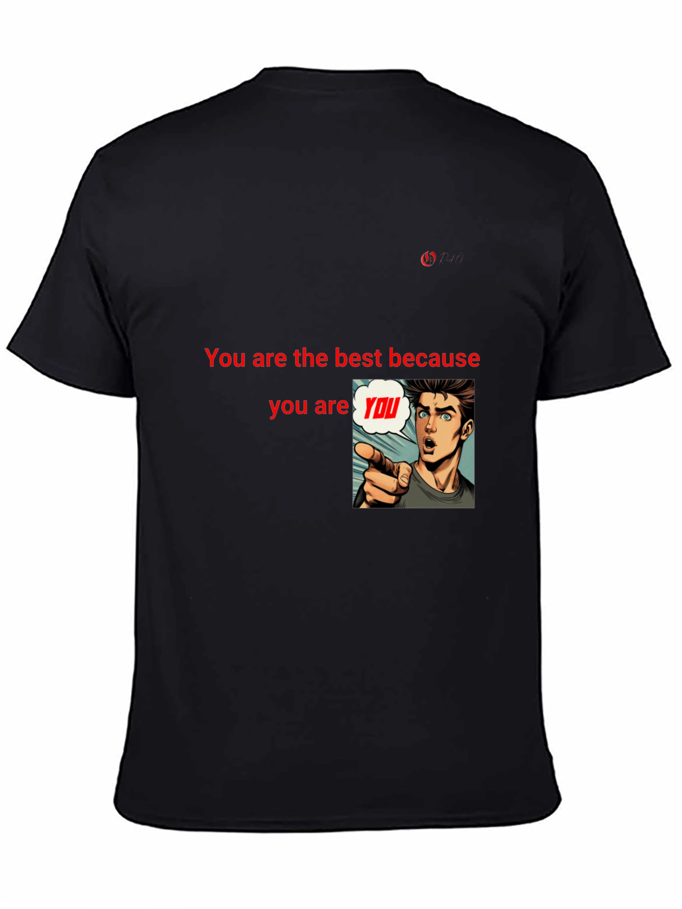 Unique Black T-Shirt: Be Yourself Design