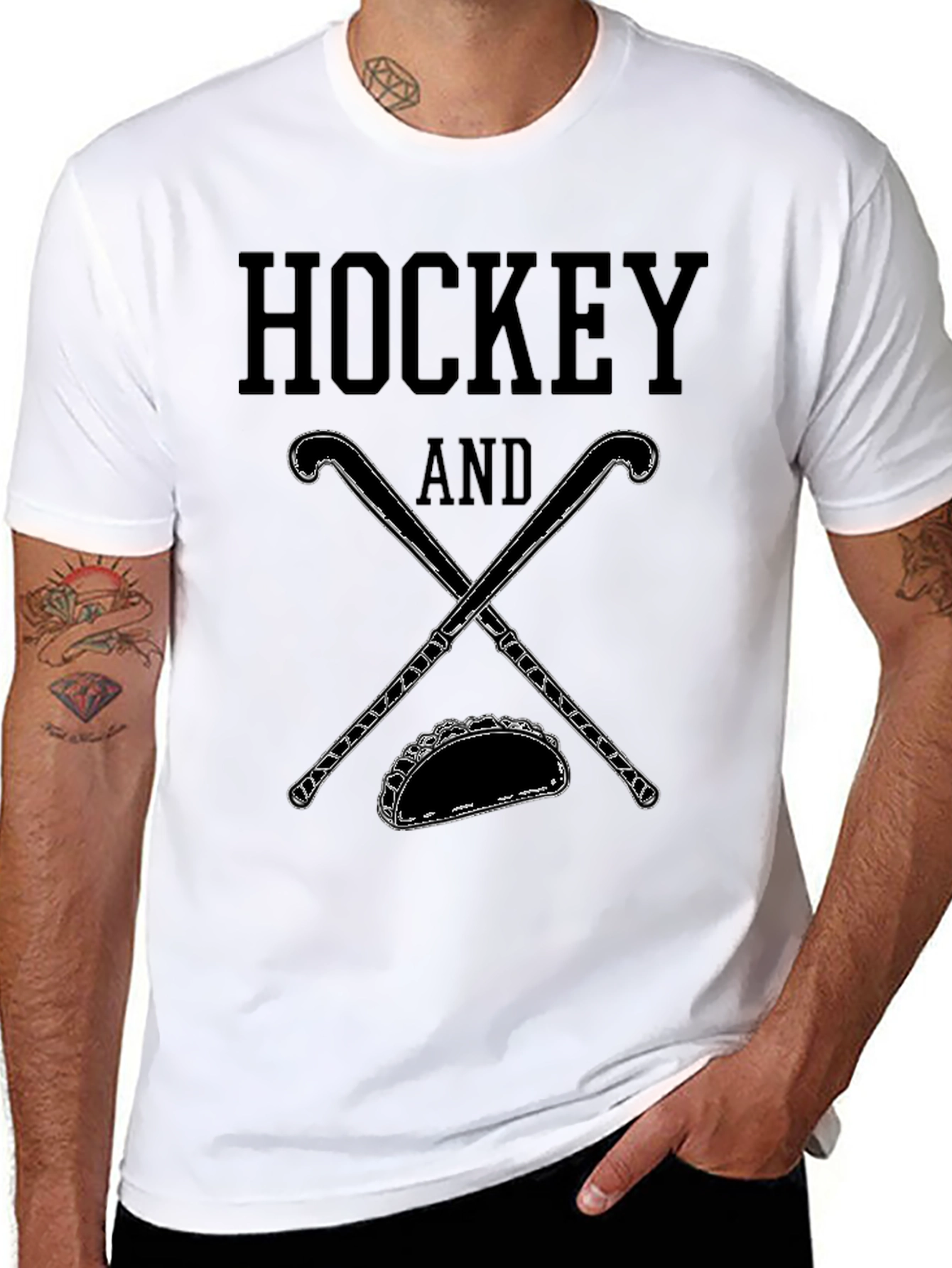 Hockey and Tacos T-Shirt - Novelty Tee