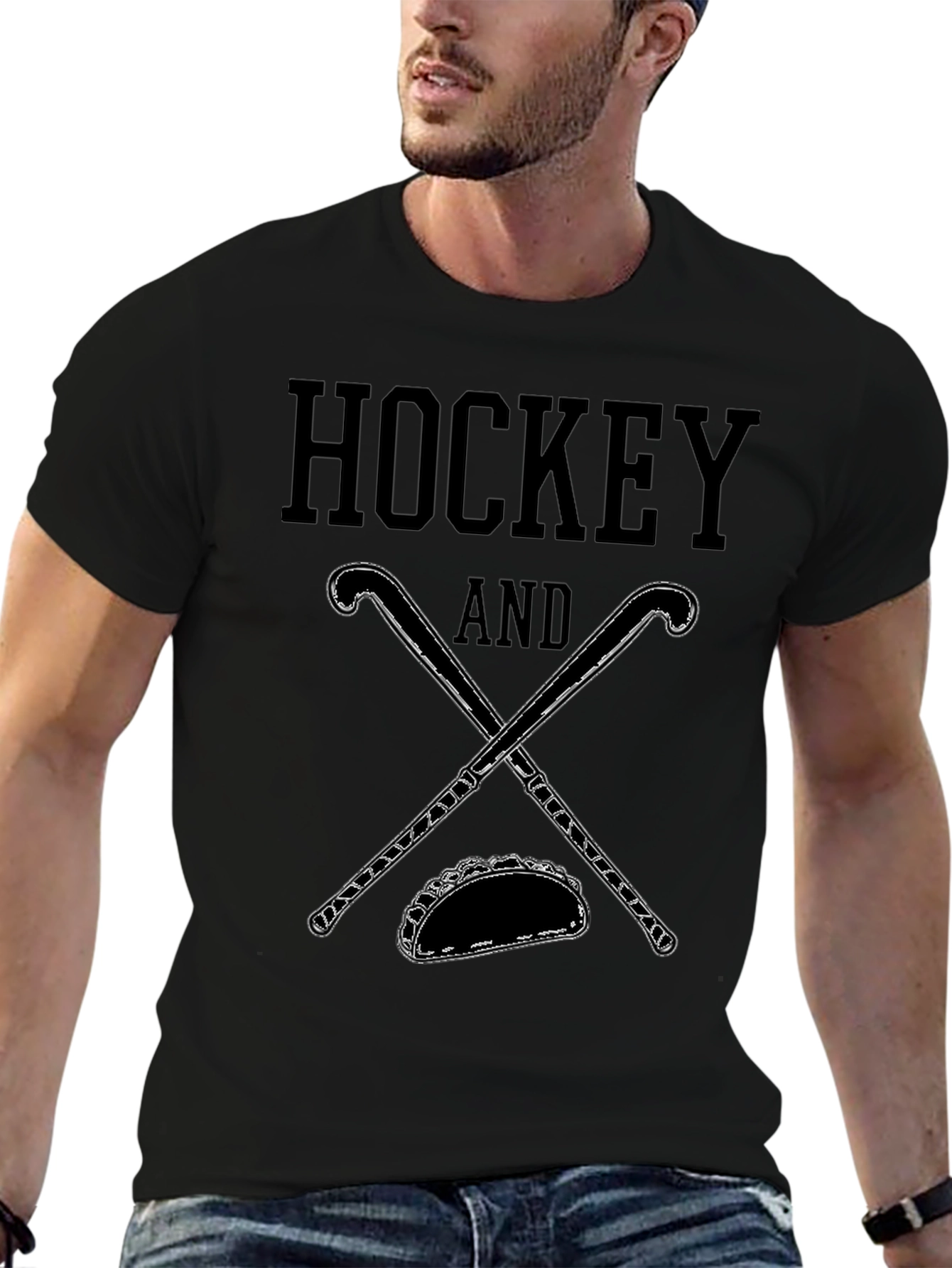 Hockey and Tacos T-Shirt - Novelty Tee