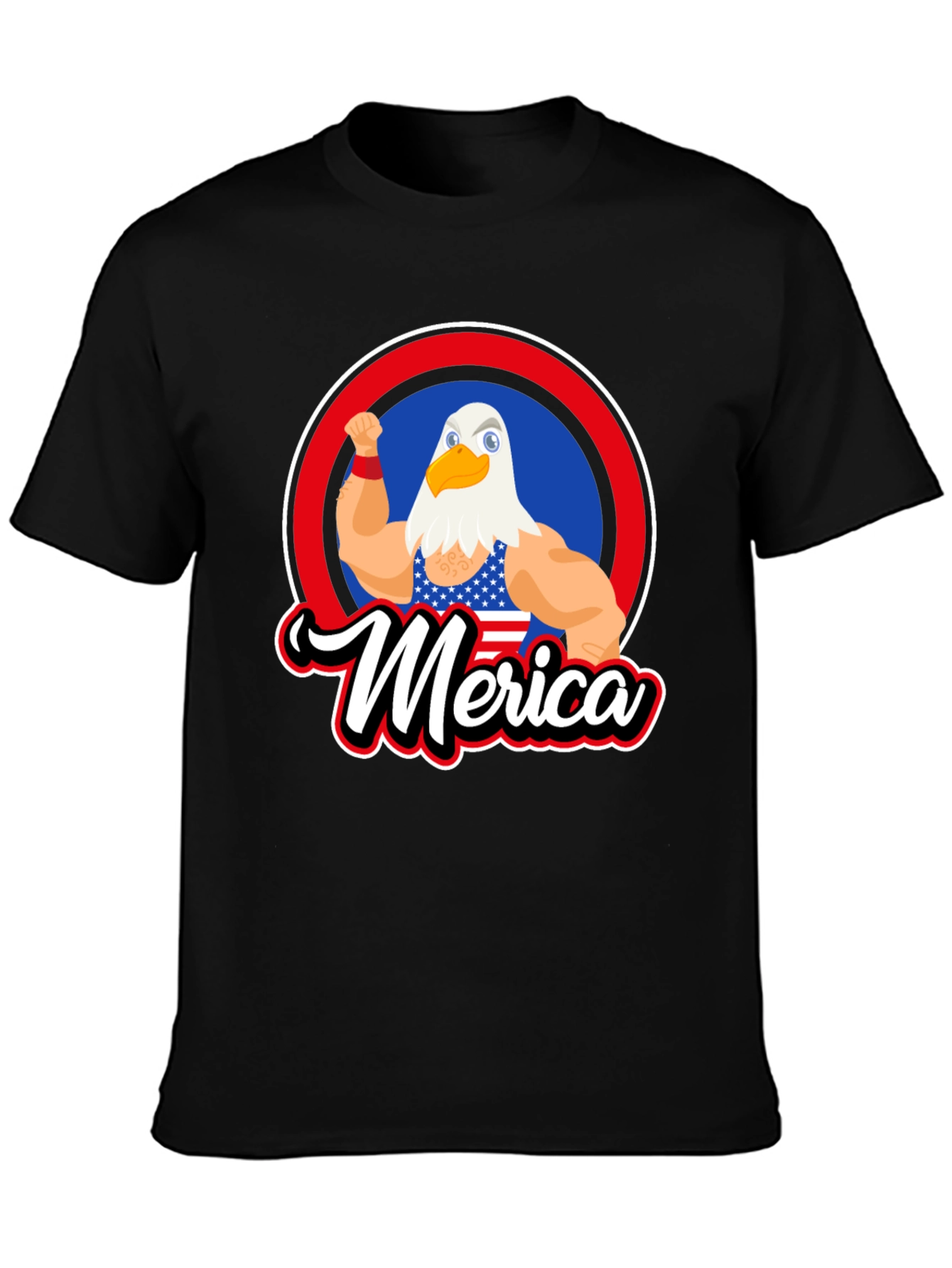 Patriotic Merica Eagle Graphic T-Shirt