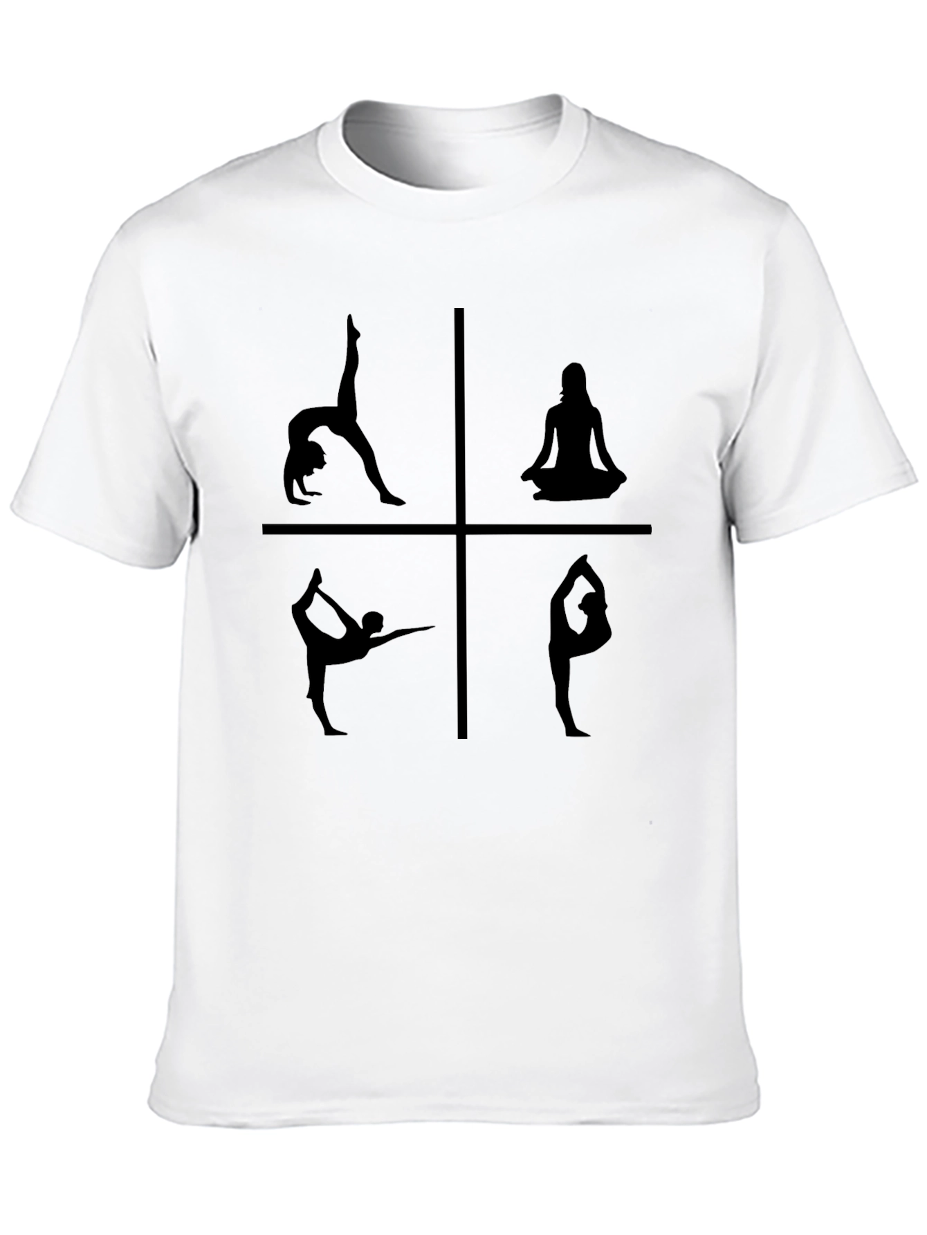 Yoga Pose Graphic Black T-Shirt