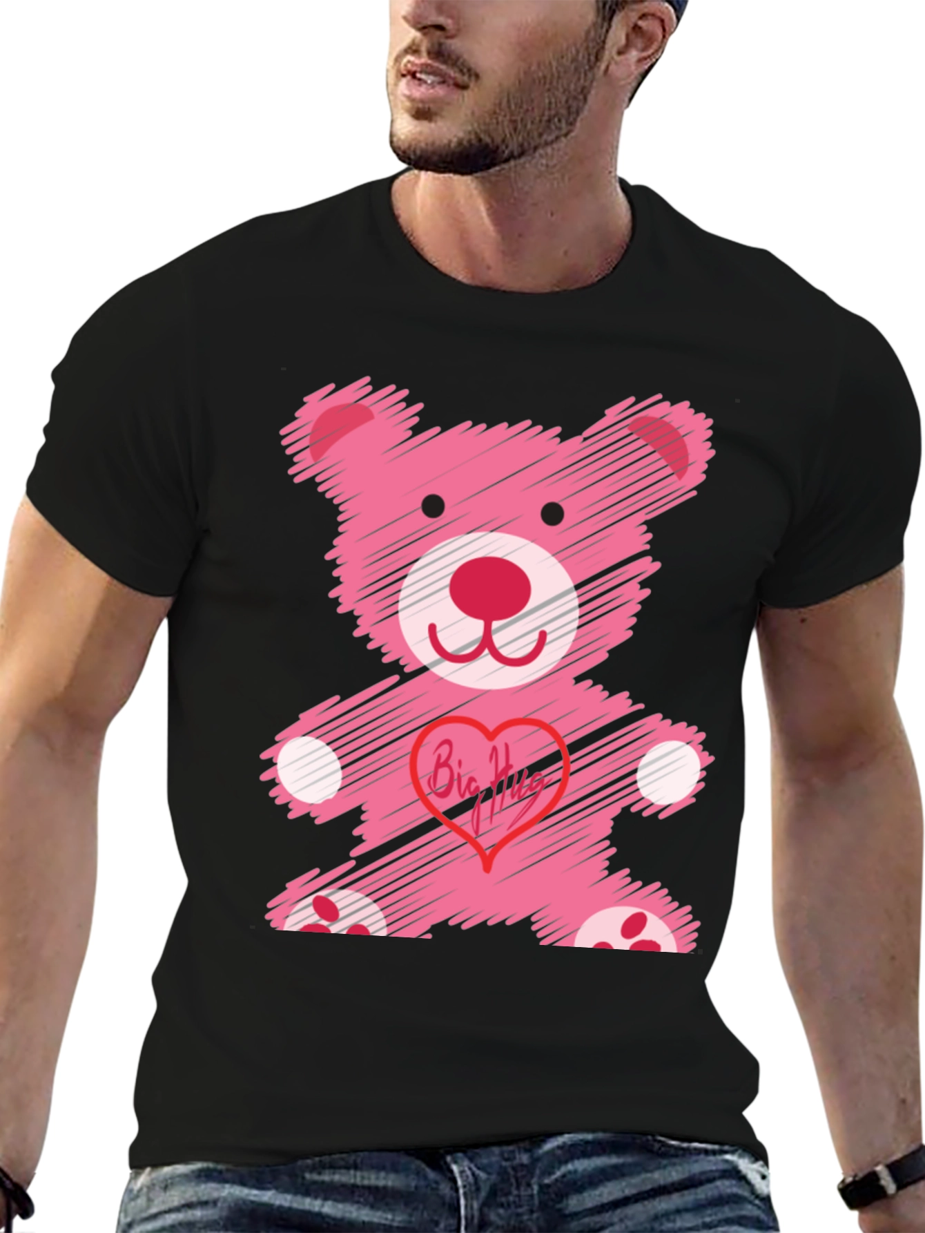 Cute Teddy Bear Graphic T-Shirt