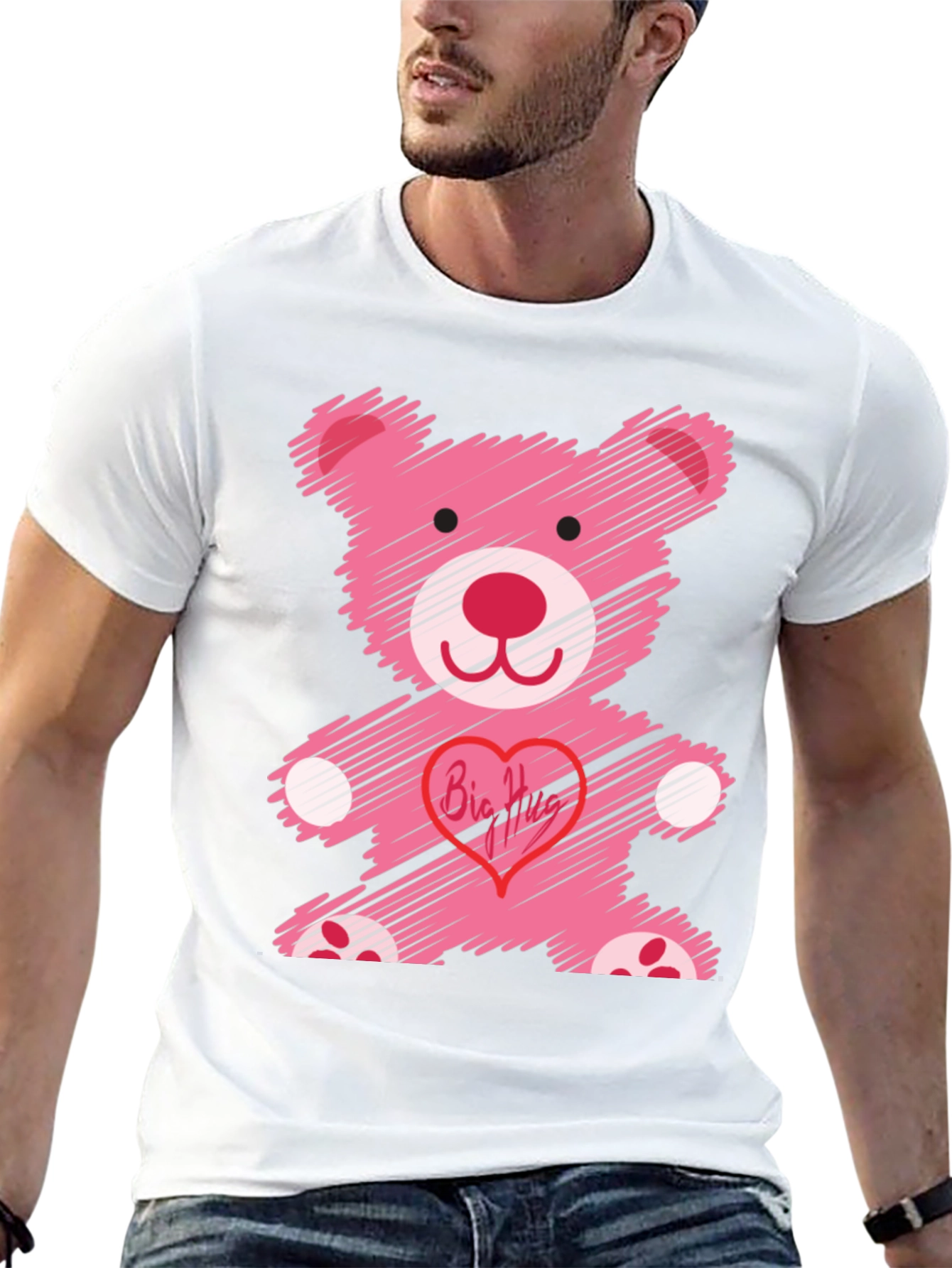 Cute Teddy Bear Graphic T-Shirt