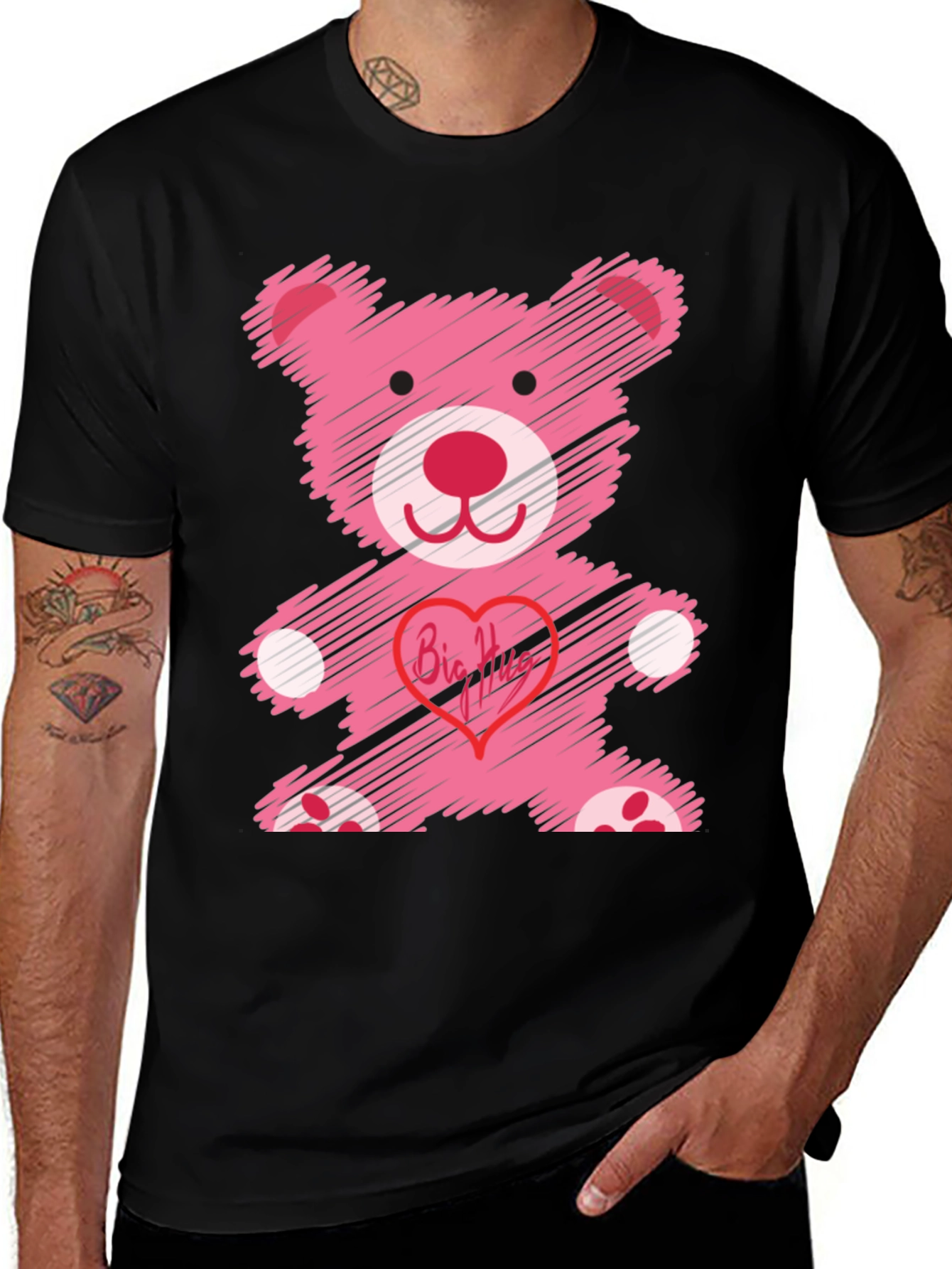 Cute Teddy Bear Graphic T-Shirt