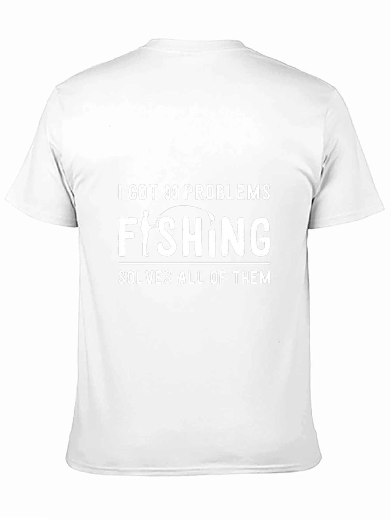 Fishing Solves Problems Tee - Black Graphic T-Shirt
