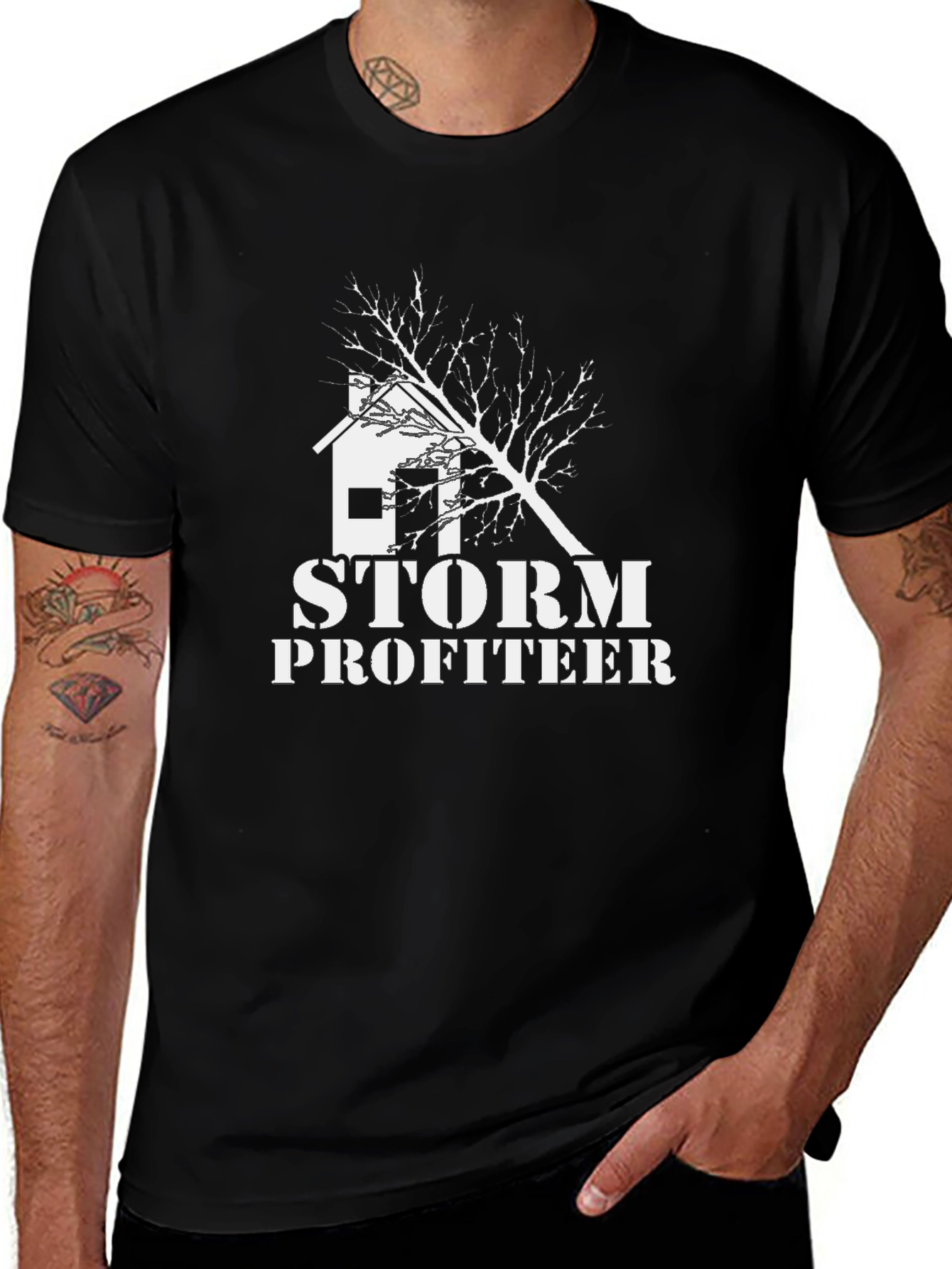 Storm Profiteer Graphic Tee - Unisex Black T-Shirt