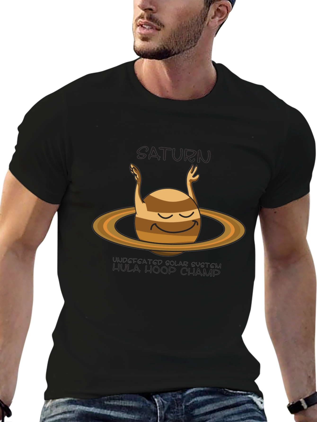 Saturn Hula Hoop Champ Graphic T-Shirt