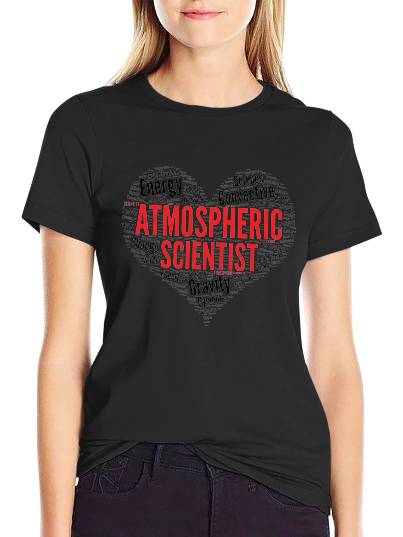 Atmospheric Scientist Heart Word Cloud T-Shirt