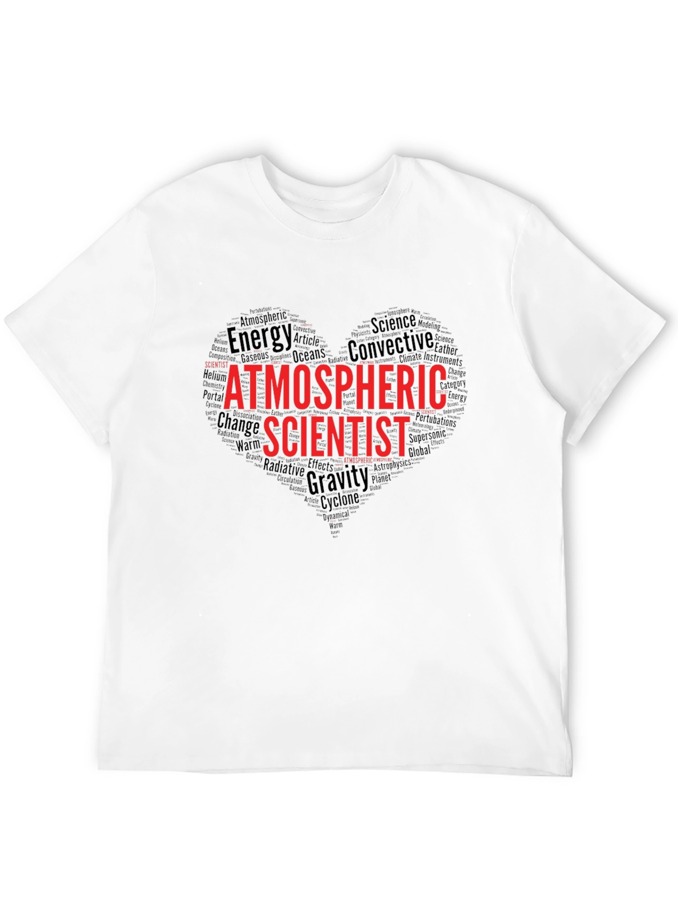 Atmospheric Scientist Heart Word Cloud T-Shirt